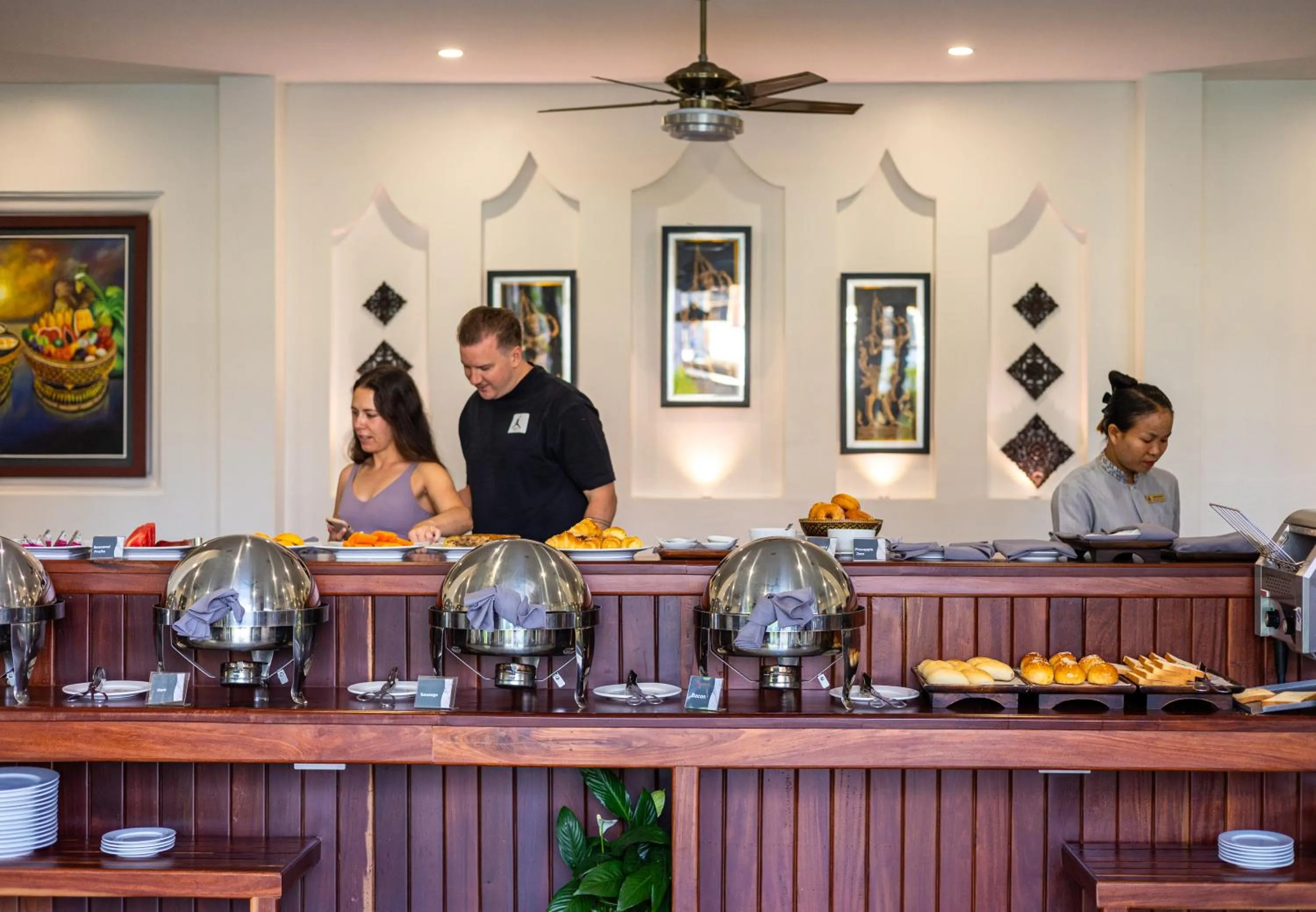Buffet breakfast in Two Seasons Siem Reap Hotel