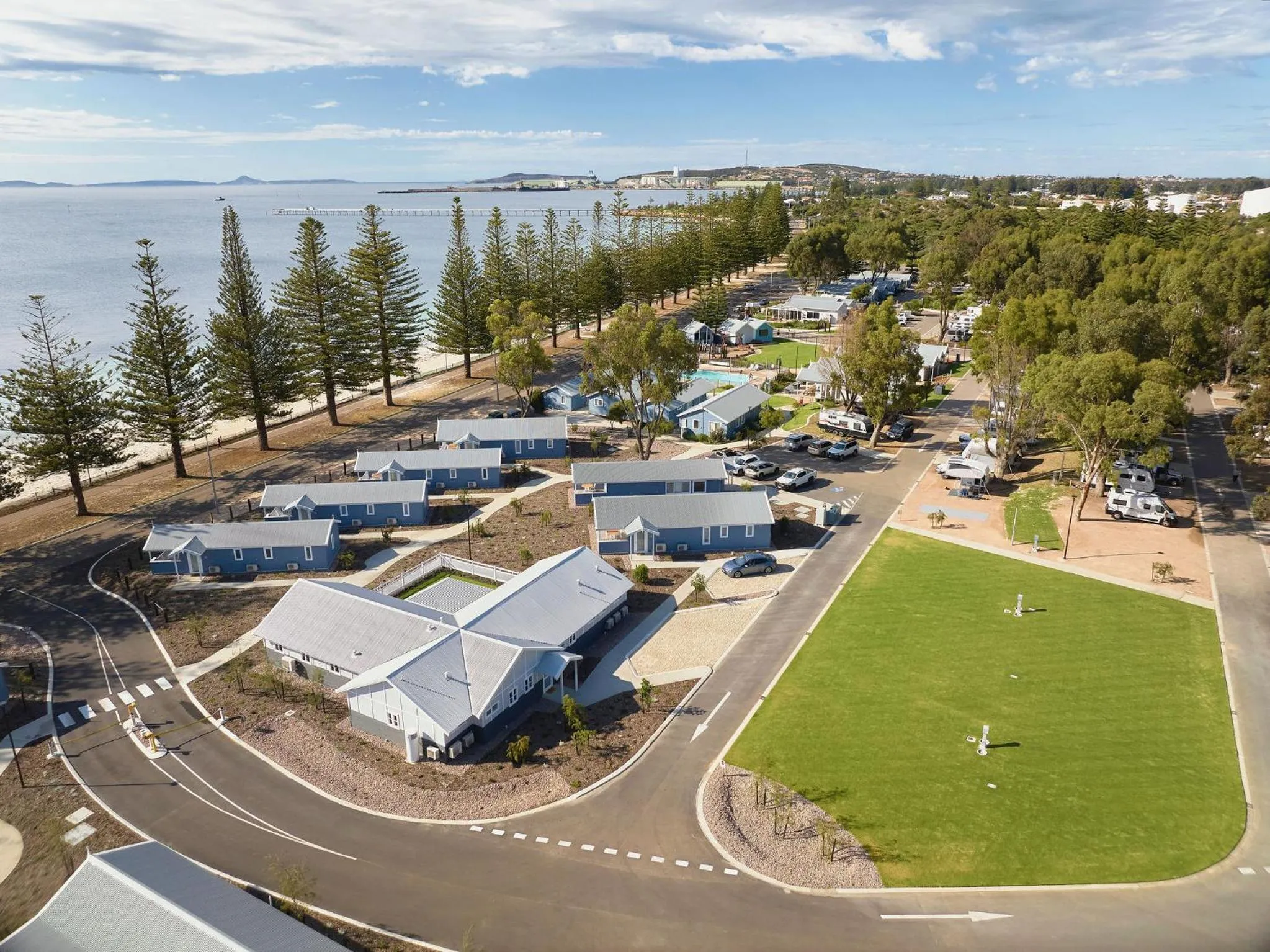 Bird's eye view in RAC Esperance Holiday Park