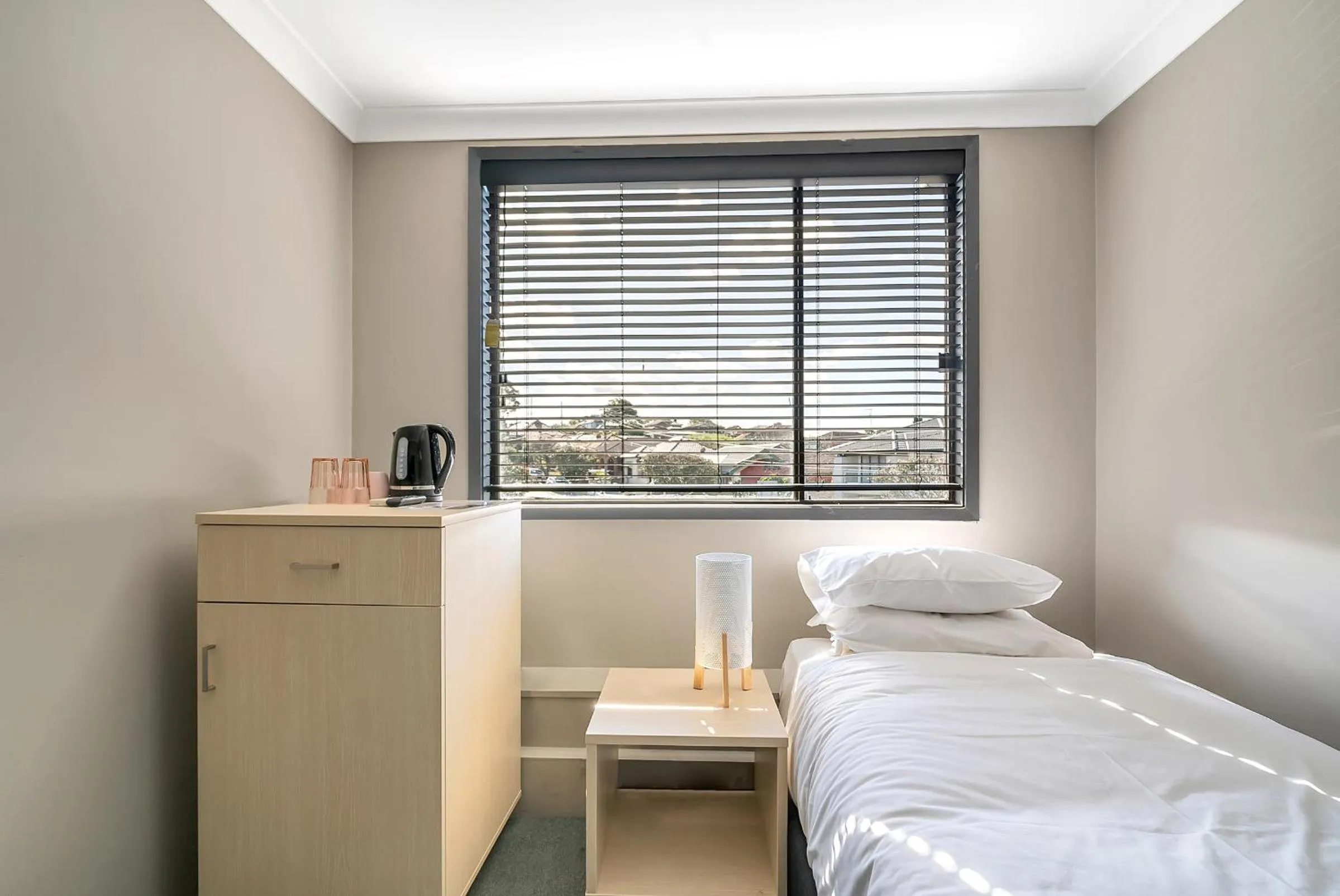 Bed in Illinois Hotel