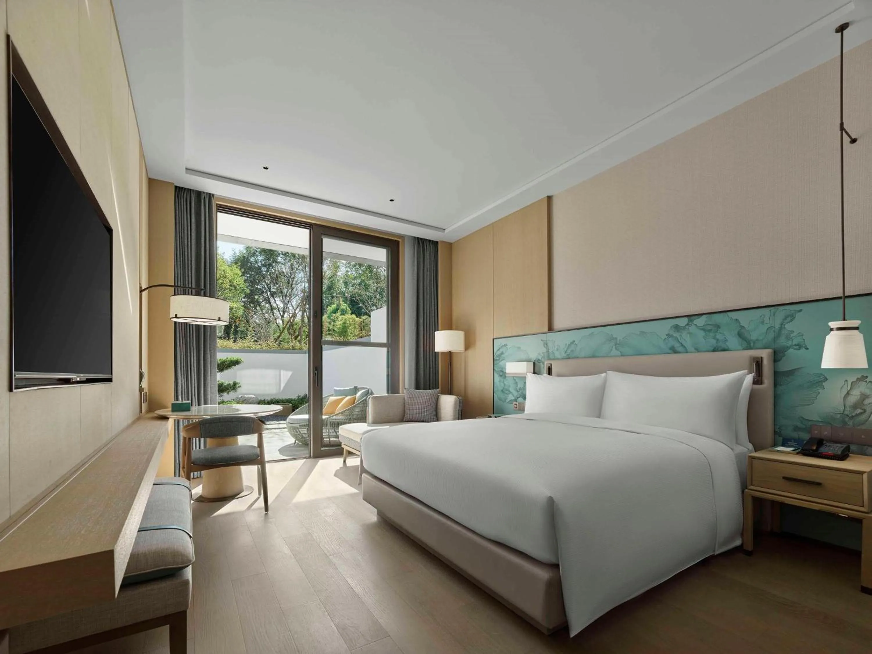 Bed in Doubletree By Hilton Taizhou Shenxianju
