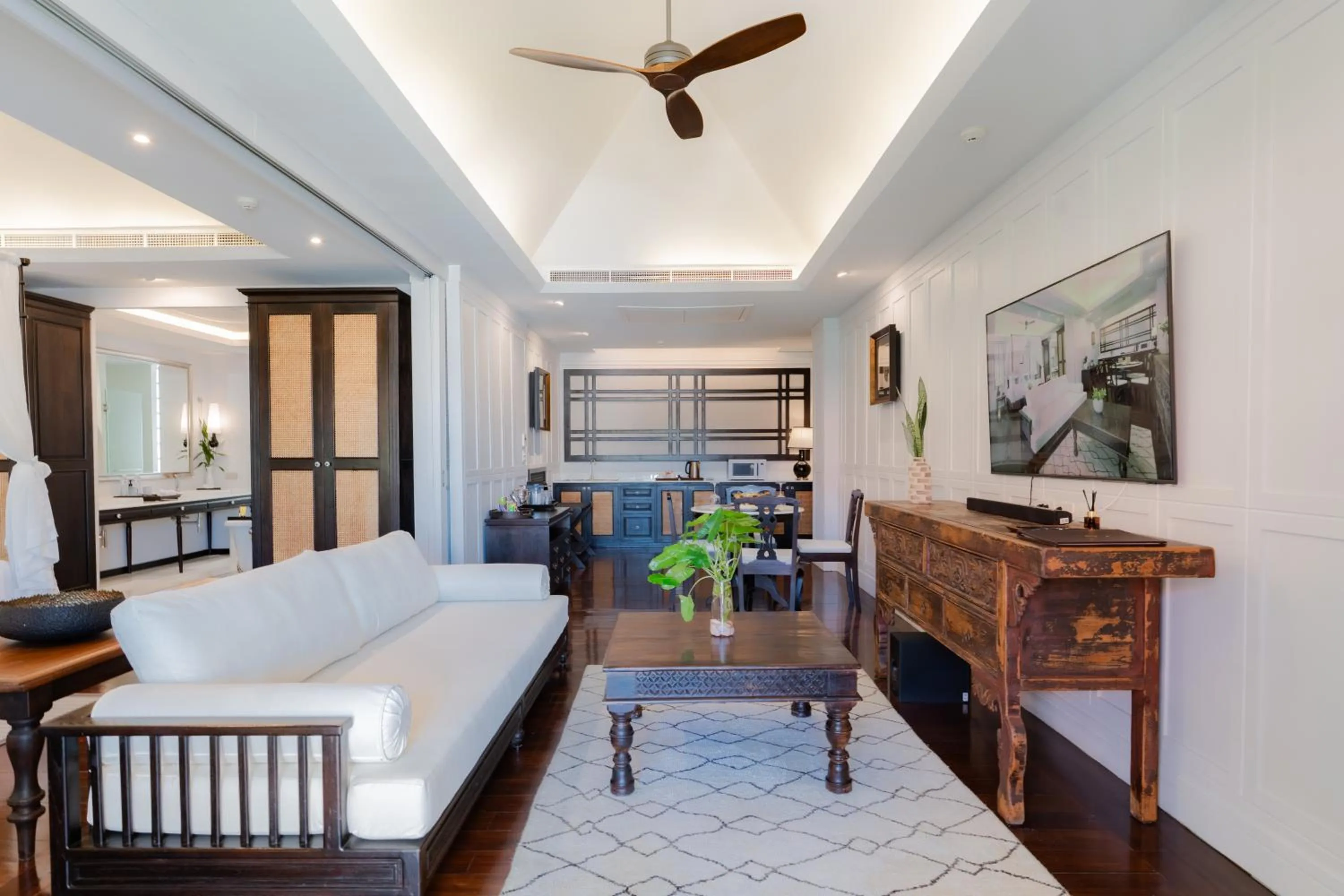 Living room, Bed in Siri Village Chiang Mai