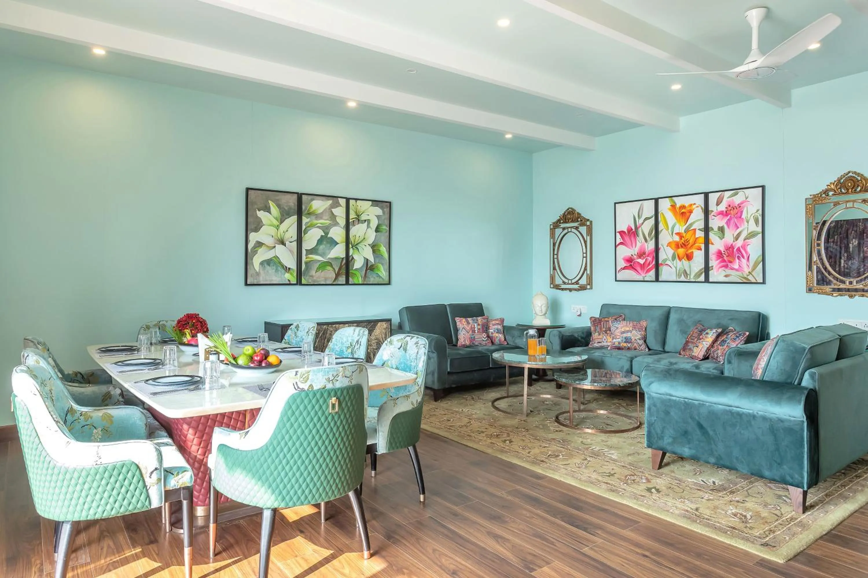 Living room in Mayfair On Sea, Morjim Beach, Goa