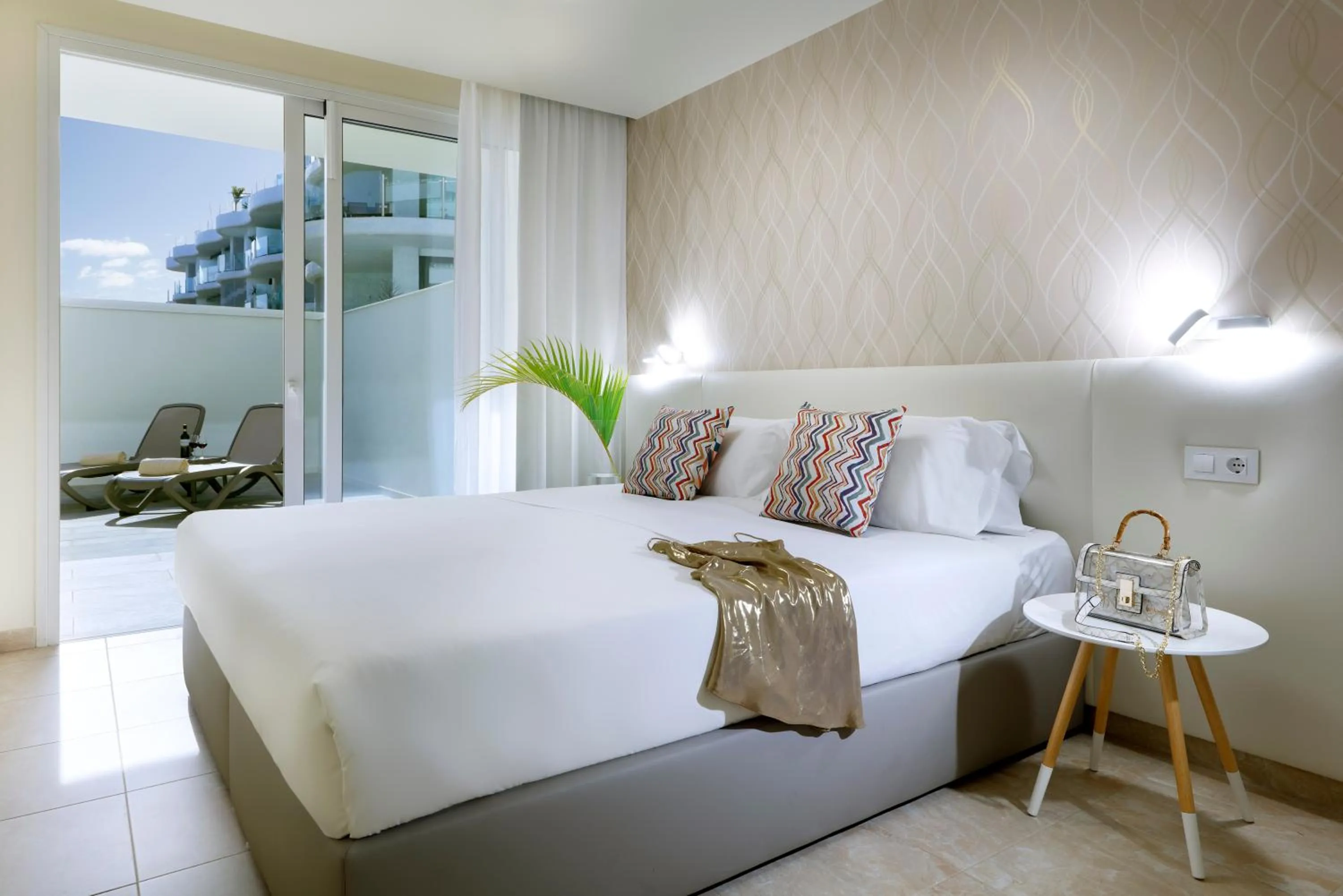 Bedroom, Bed in Marinell Collection Palm-Mar