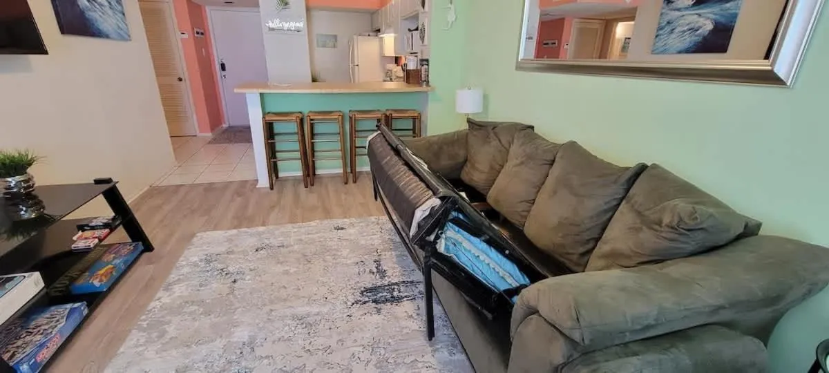 Living room in Gulfview II #408