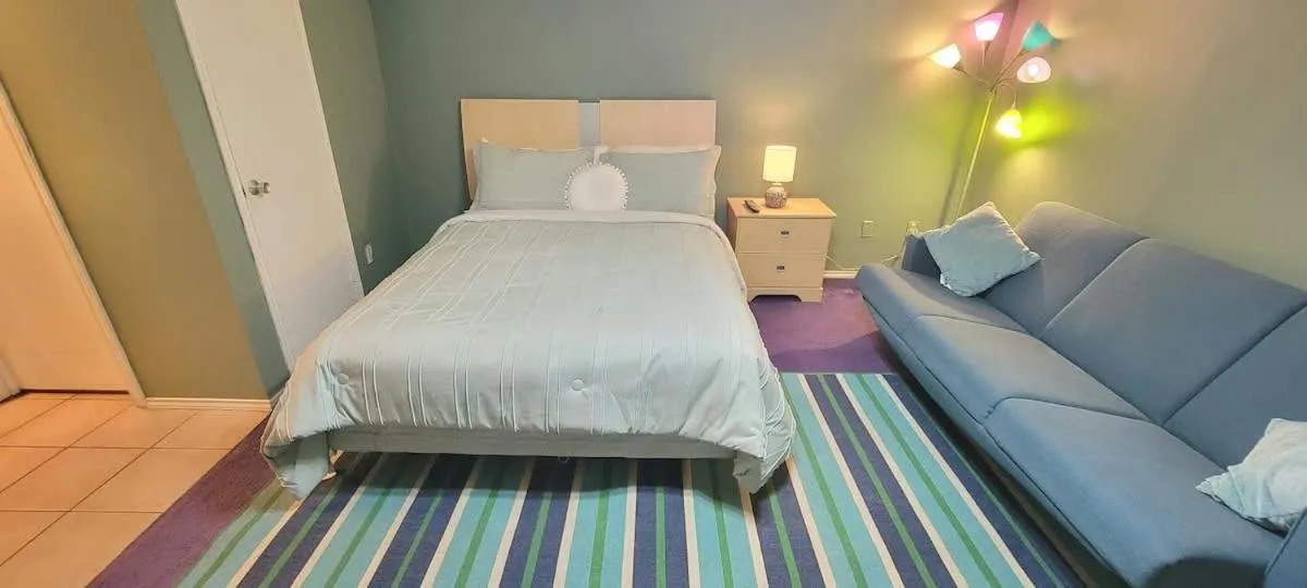 Bed in Sparky's Pool House