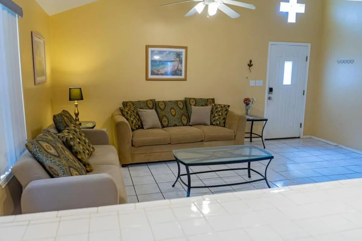 Living room in Blue Siren House