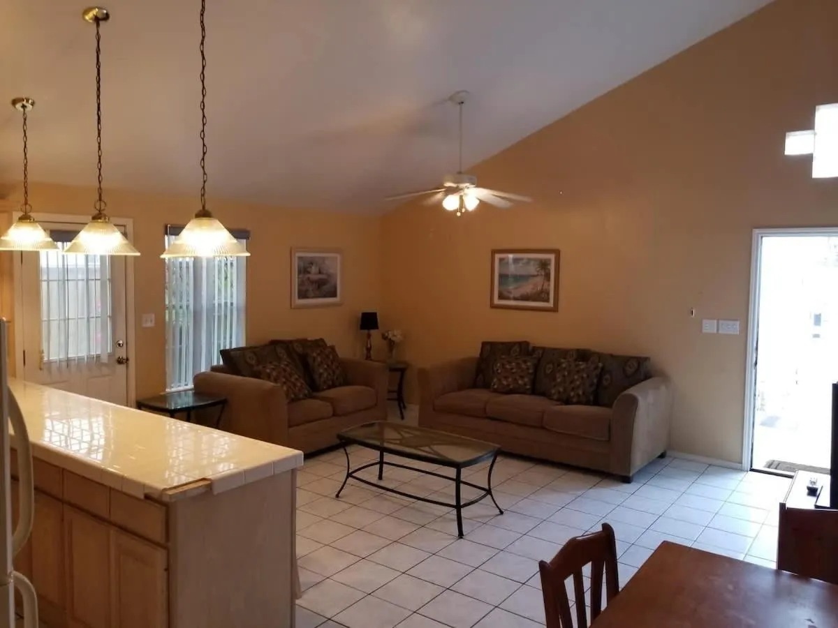 Living room in Blue Siren House