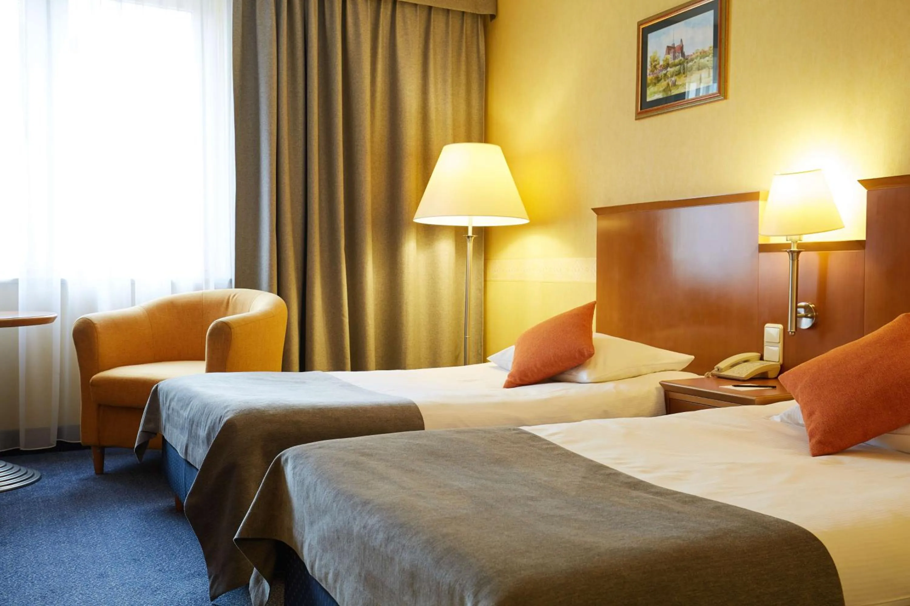 Bedroom, Bed in Scandic Wrocław