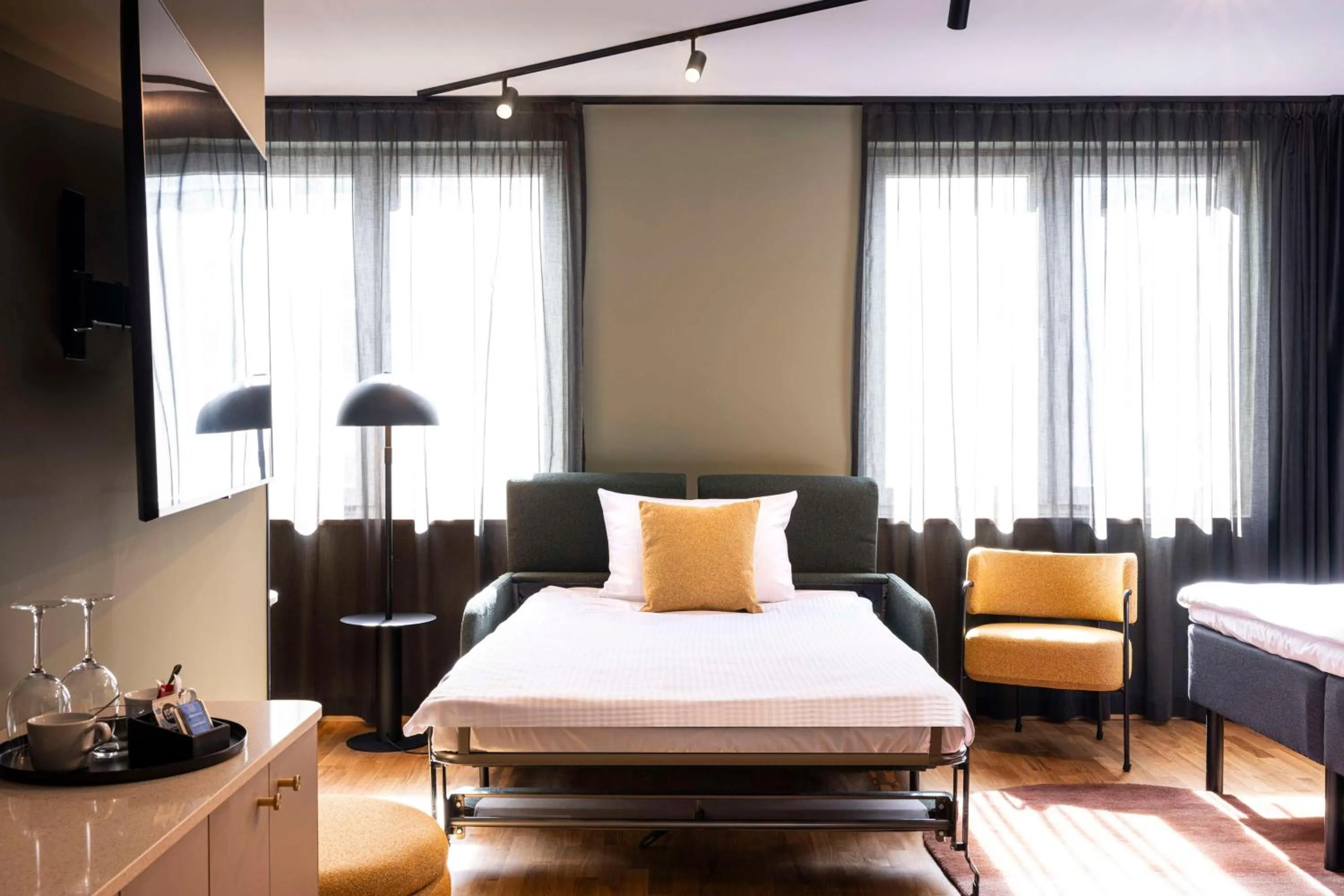 Bedroom, Bed in Scandic Wrocław