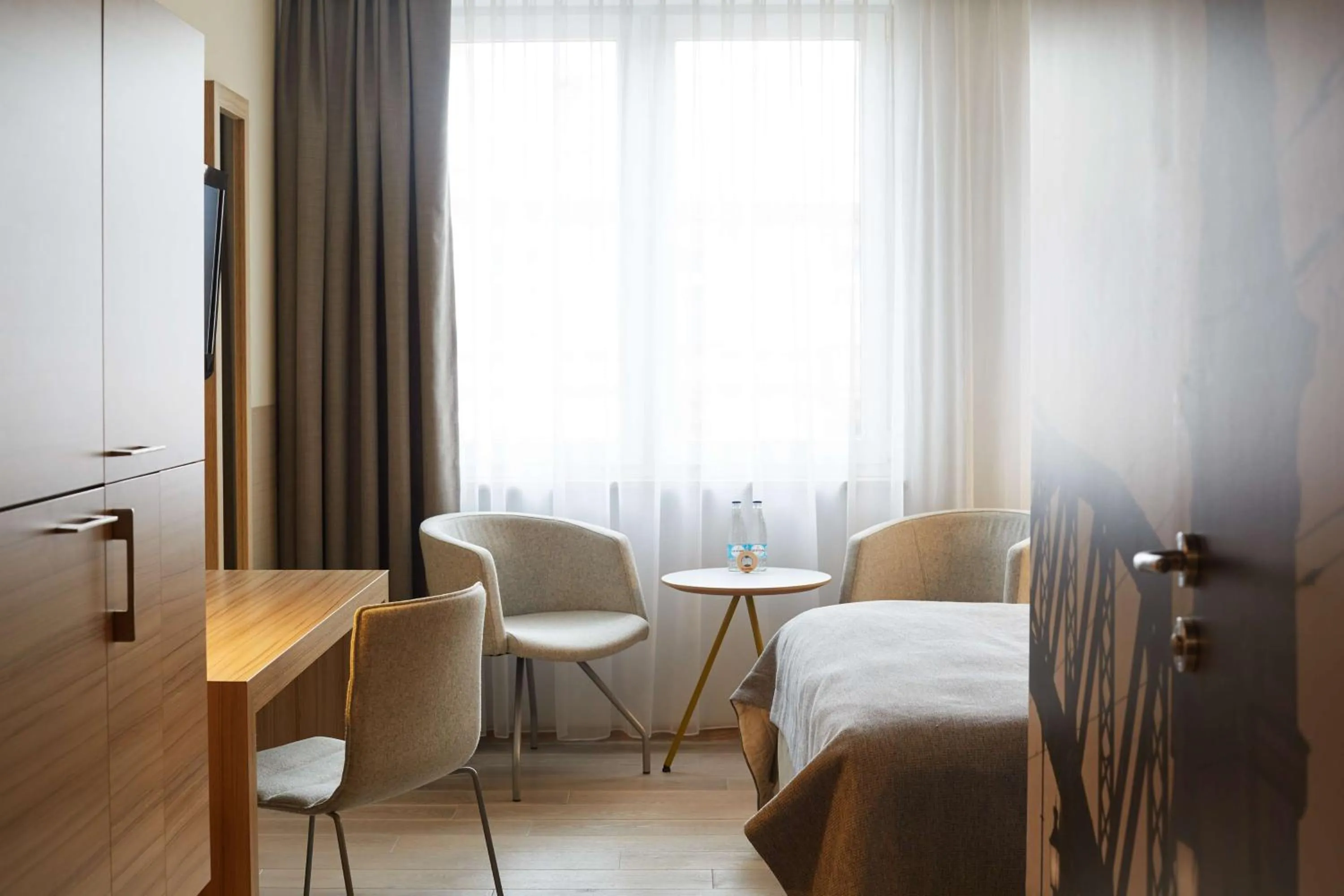 Bedroom in Scandic Wrocław