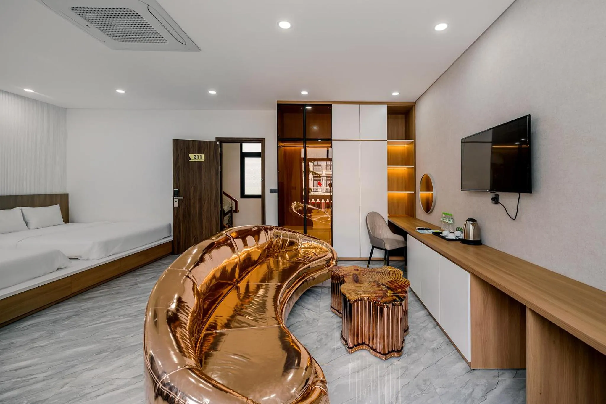 Bed in Lalisa Hotel Grand World Phu Quoc