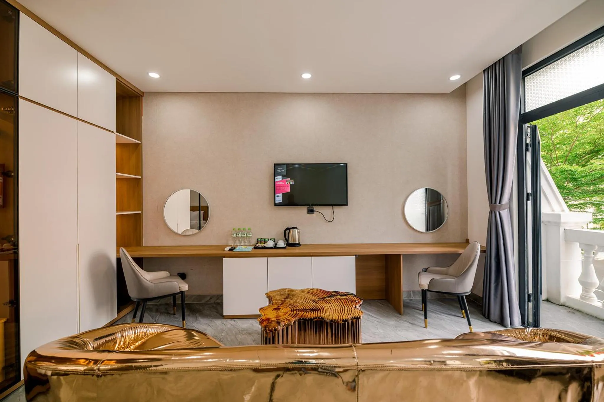 Seating area in Lalisa Hotel Grand World Phu Quoc