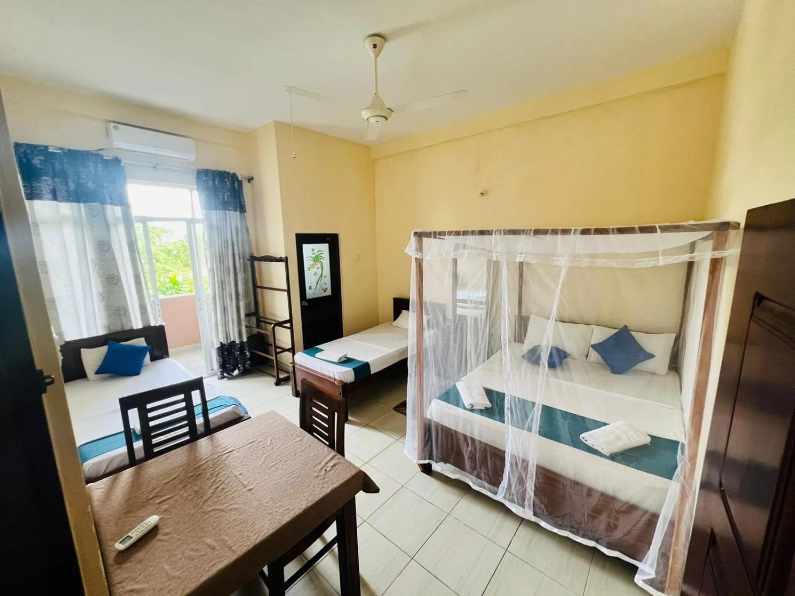 Photo of the whole room, Bed in New Golden Bay Resort Weligama