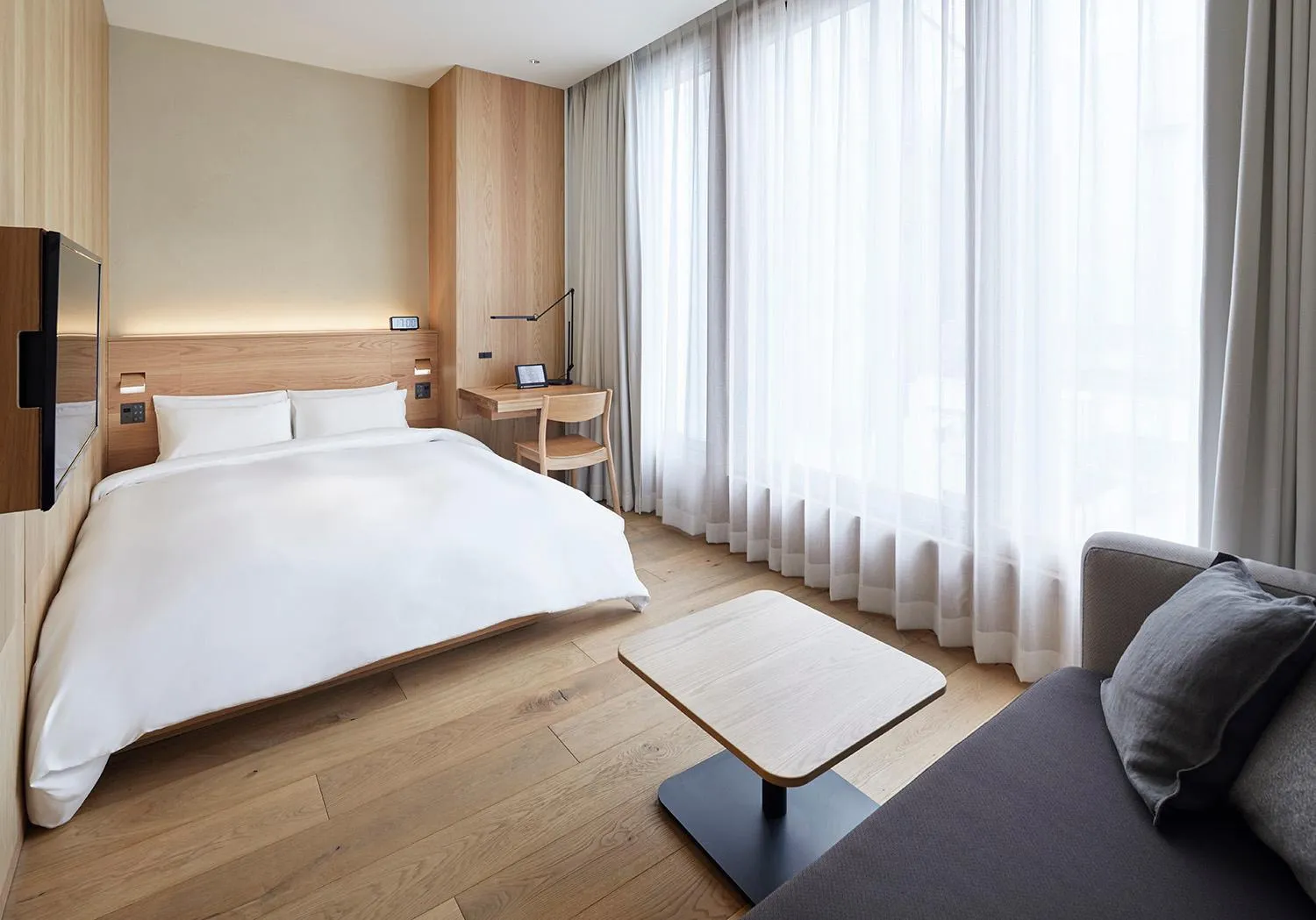Bed in MUJI HOTEL GINZA