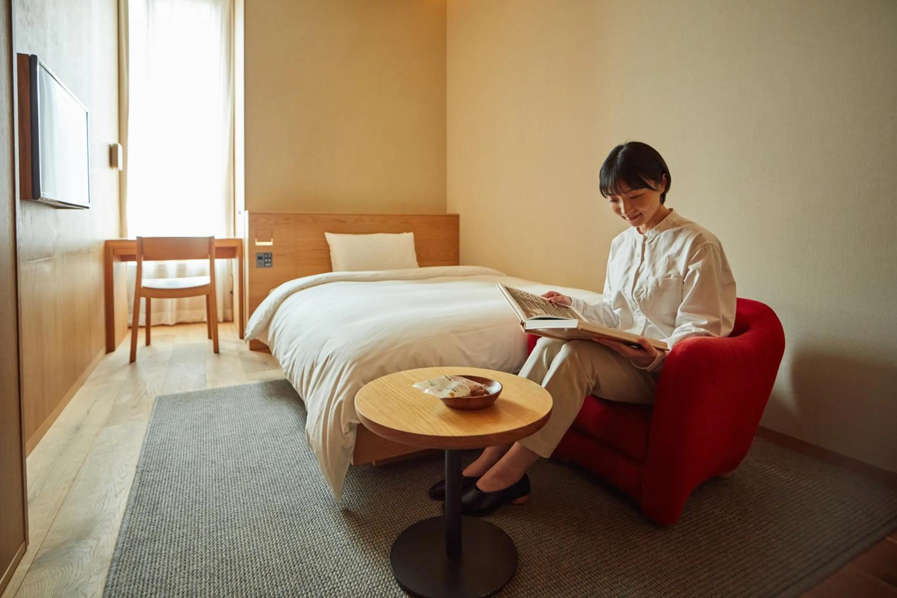 Photo of the whole room, Bed in MUJI HOTEL GINZA