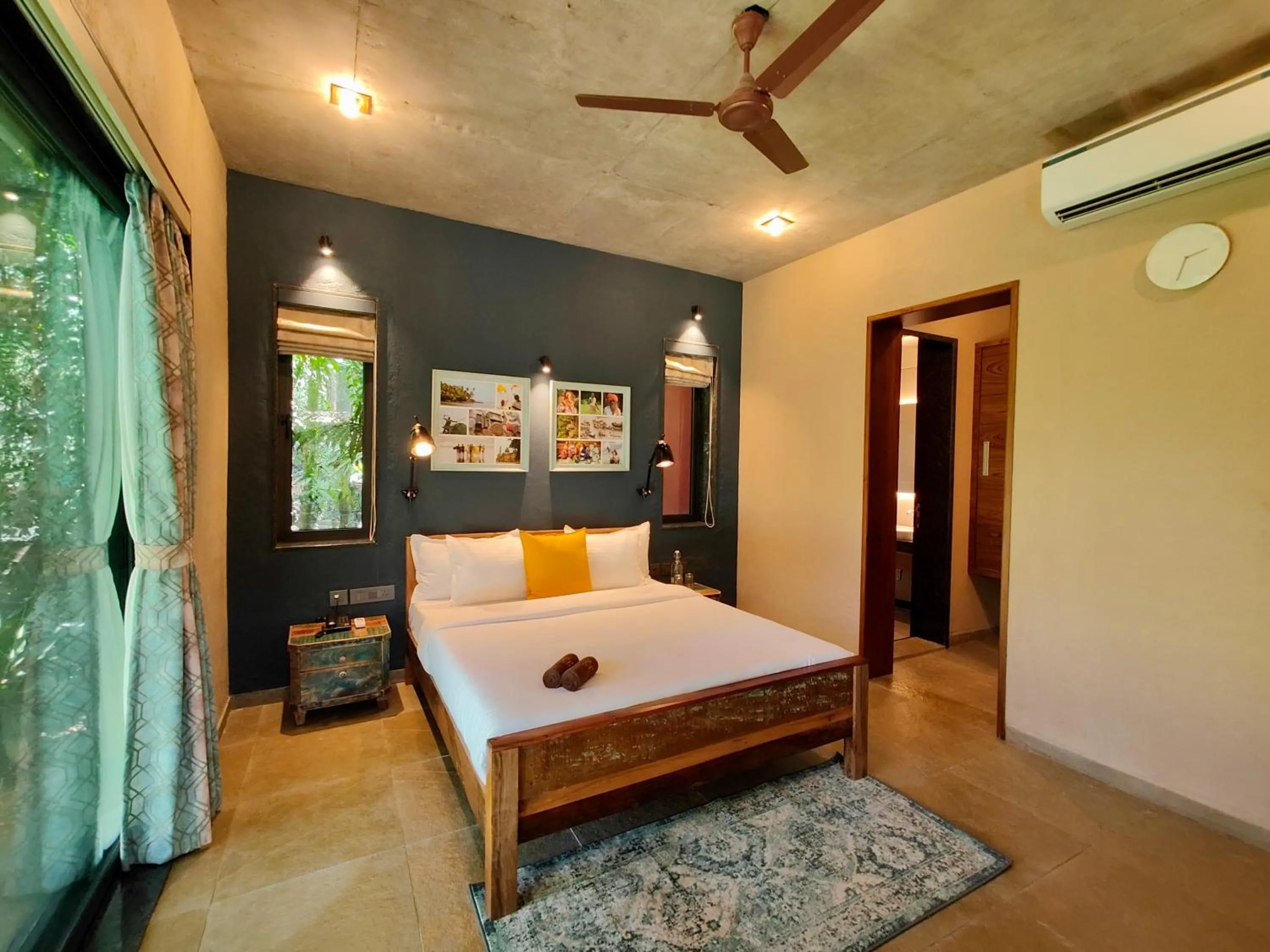 Bed in SaffronStays Kimaya, Alibaug