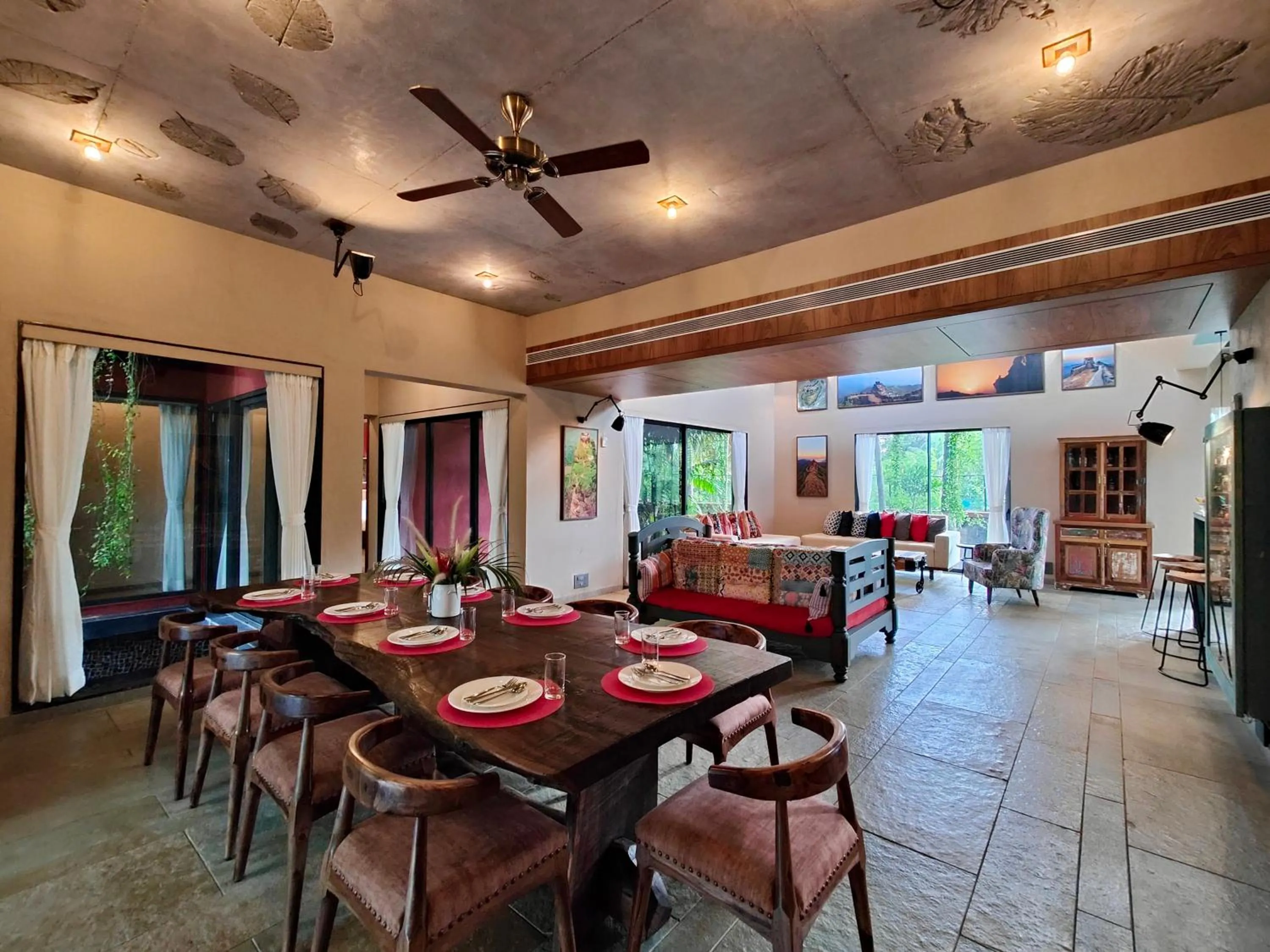 Living room in SaffronStays Kimaya, Alibaug