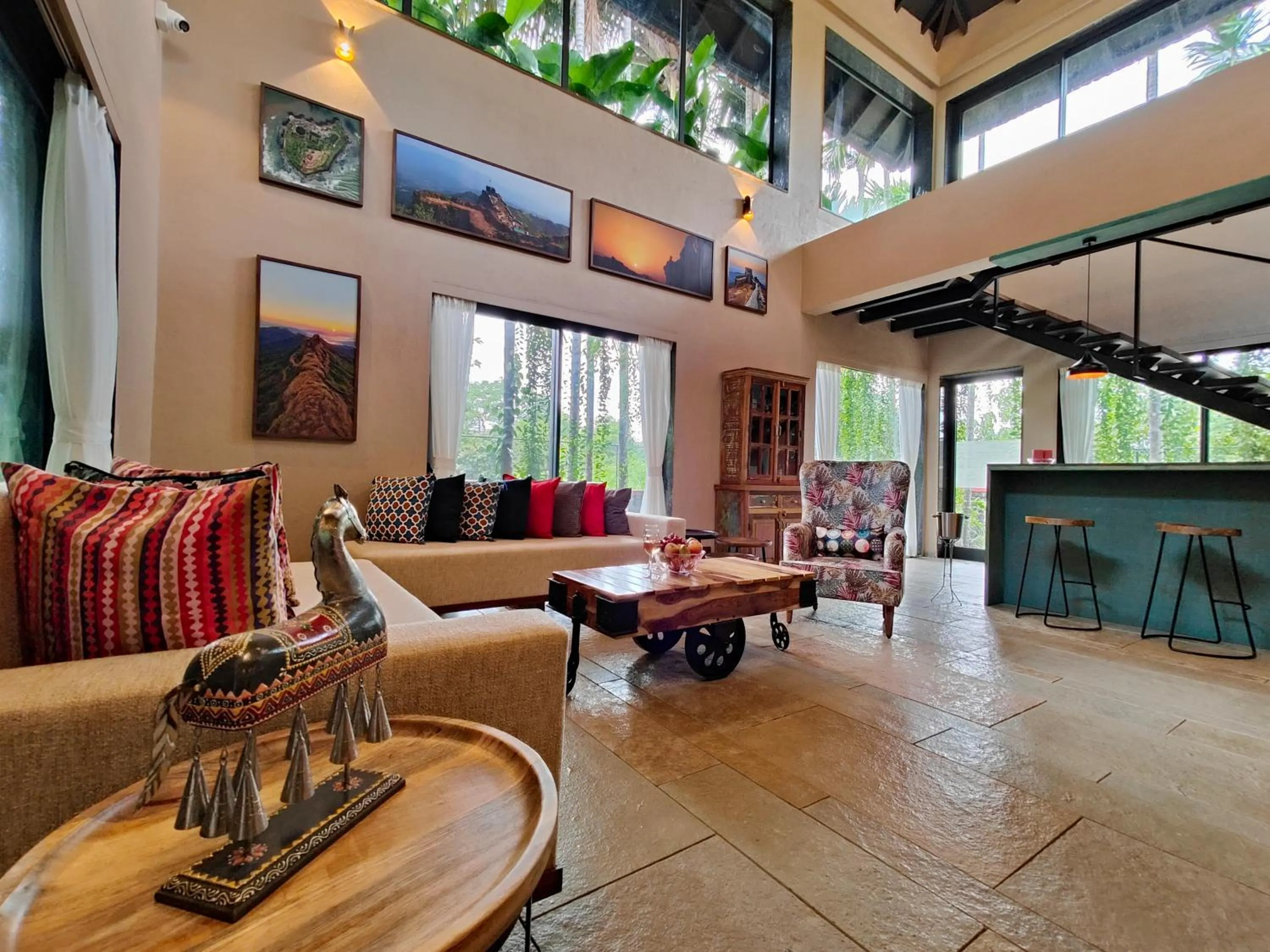 Living room in SaffronStays Kimaya, Alibaug