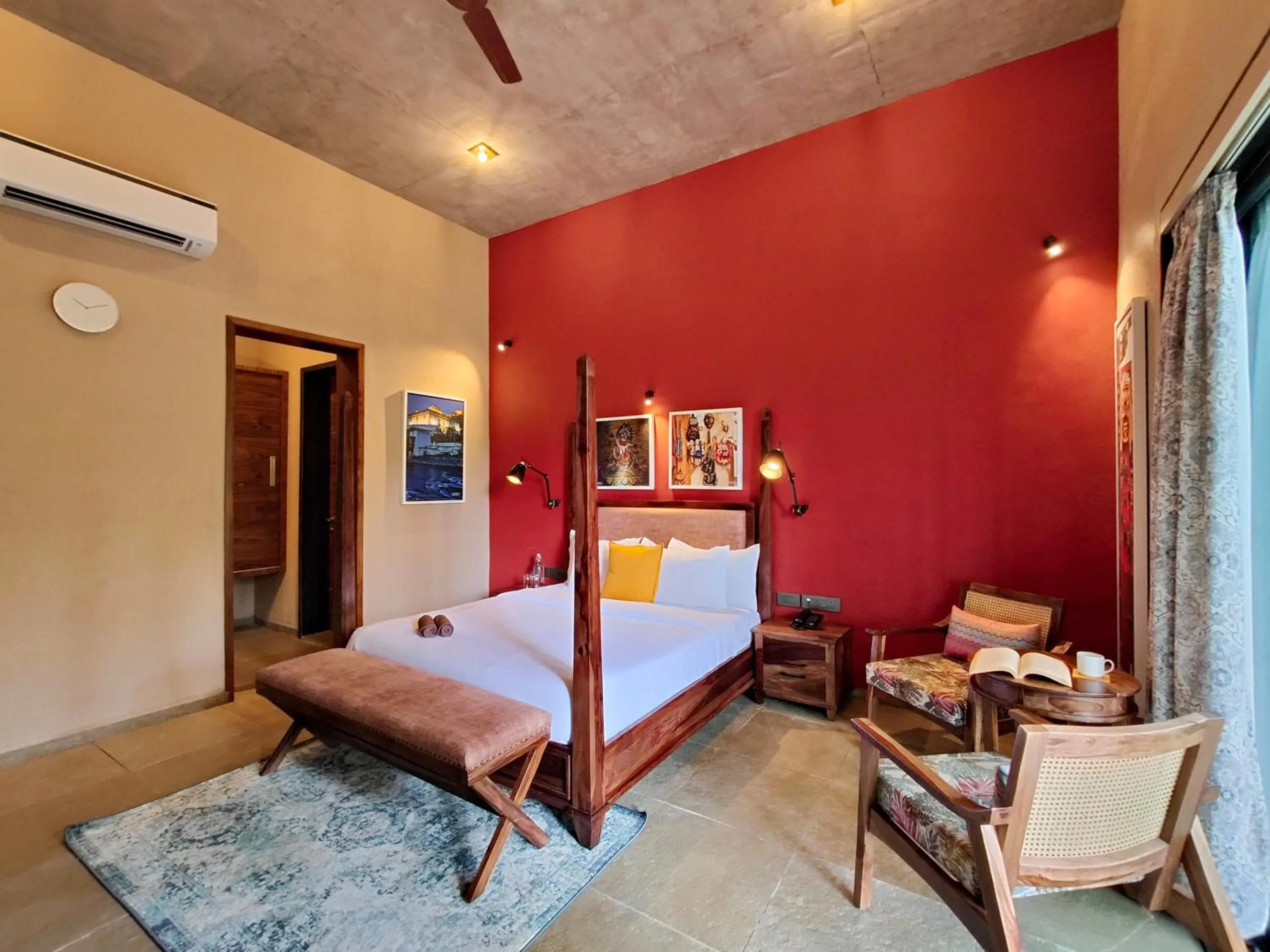 Photo of the whole room, Bed in SaffronStays Kimaya, Alibaug