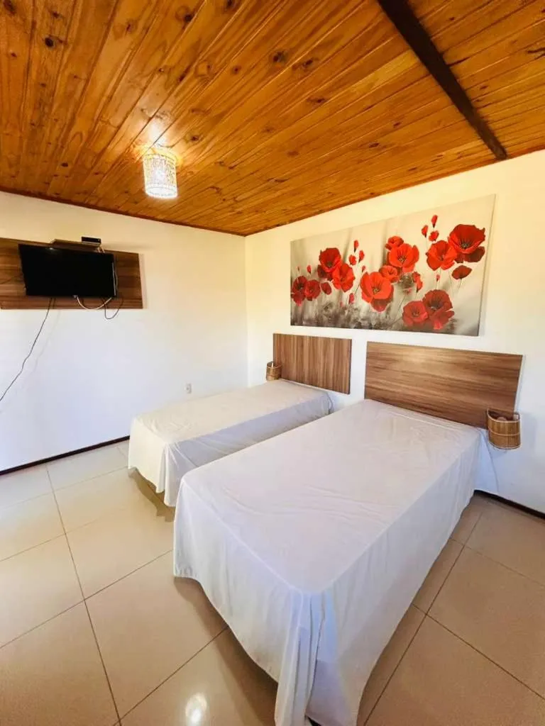 Bed in Pousada e Restaurante Encanto das Águas