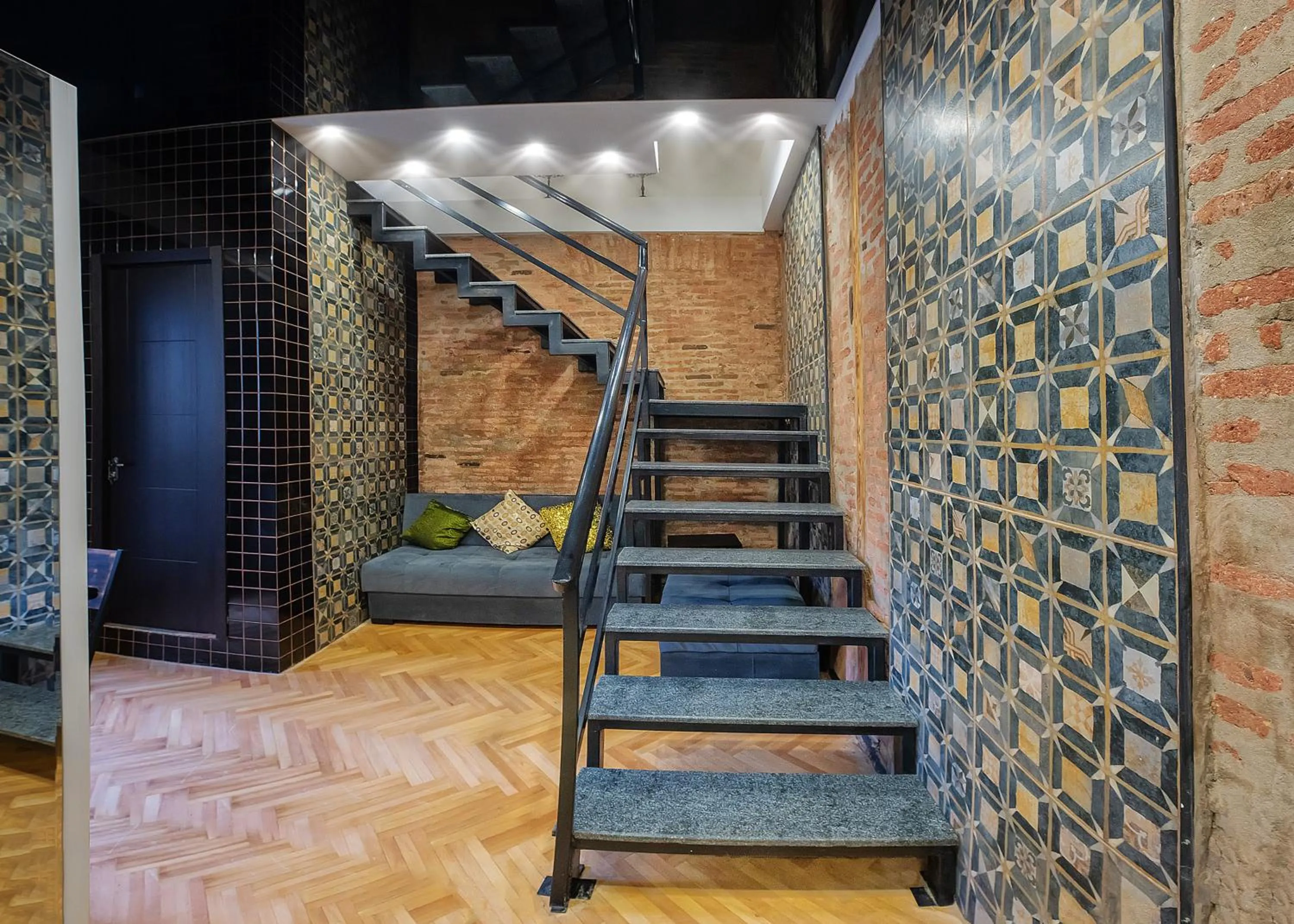 Seating area in HB apartments Aghmashenebeli