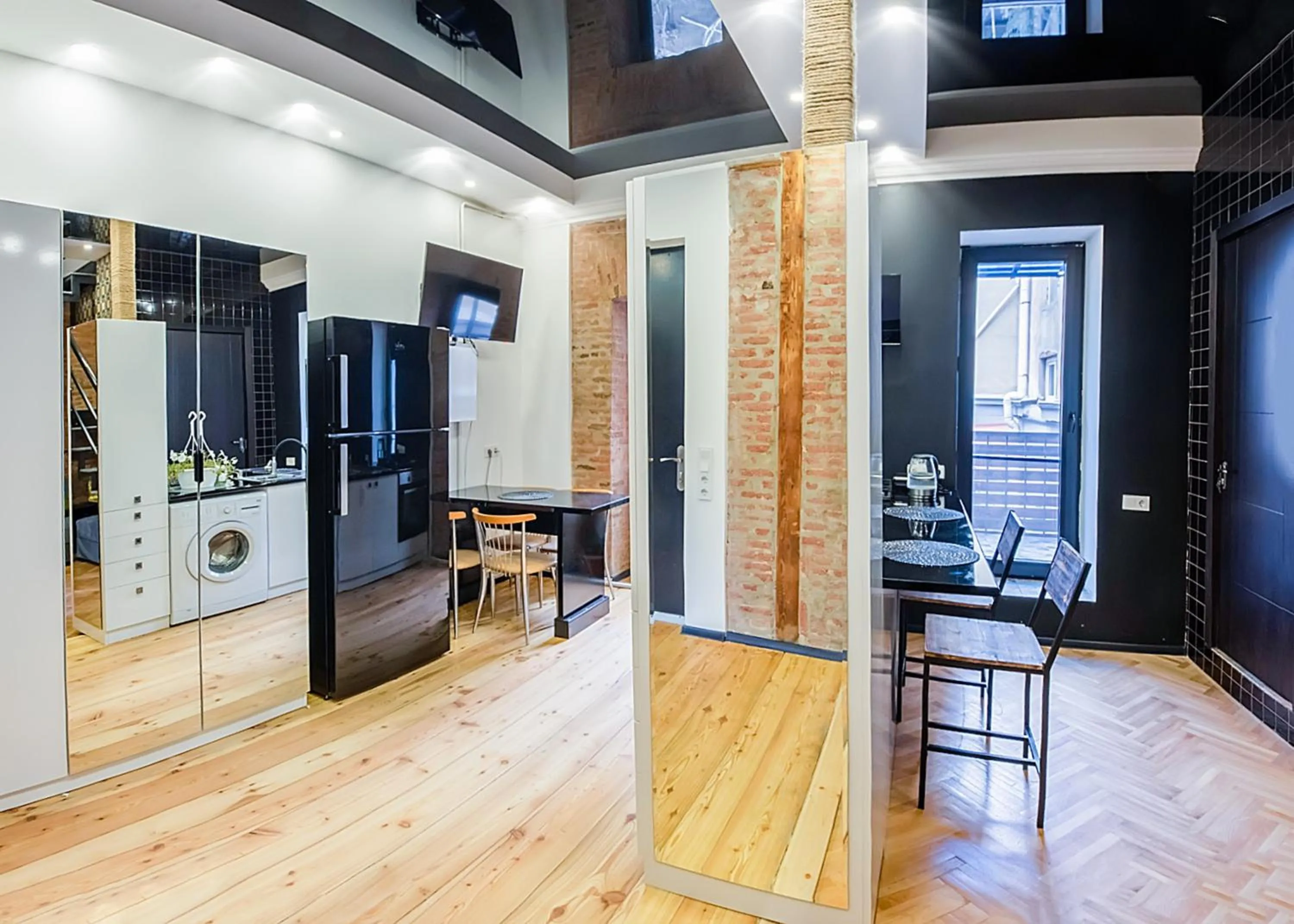 Kitchen or kitchenette in HB apartments Aghmashenebeli