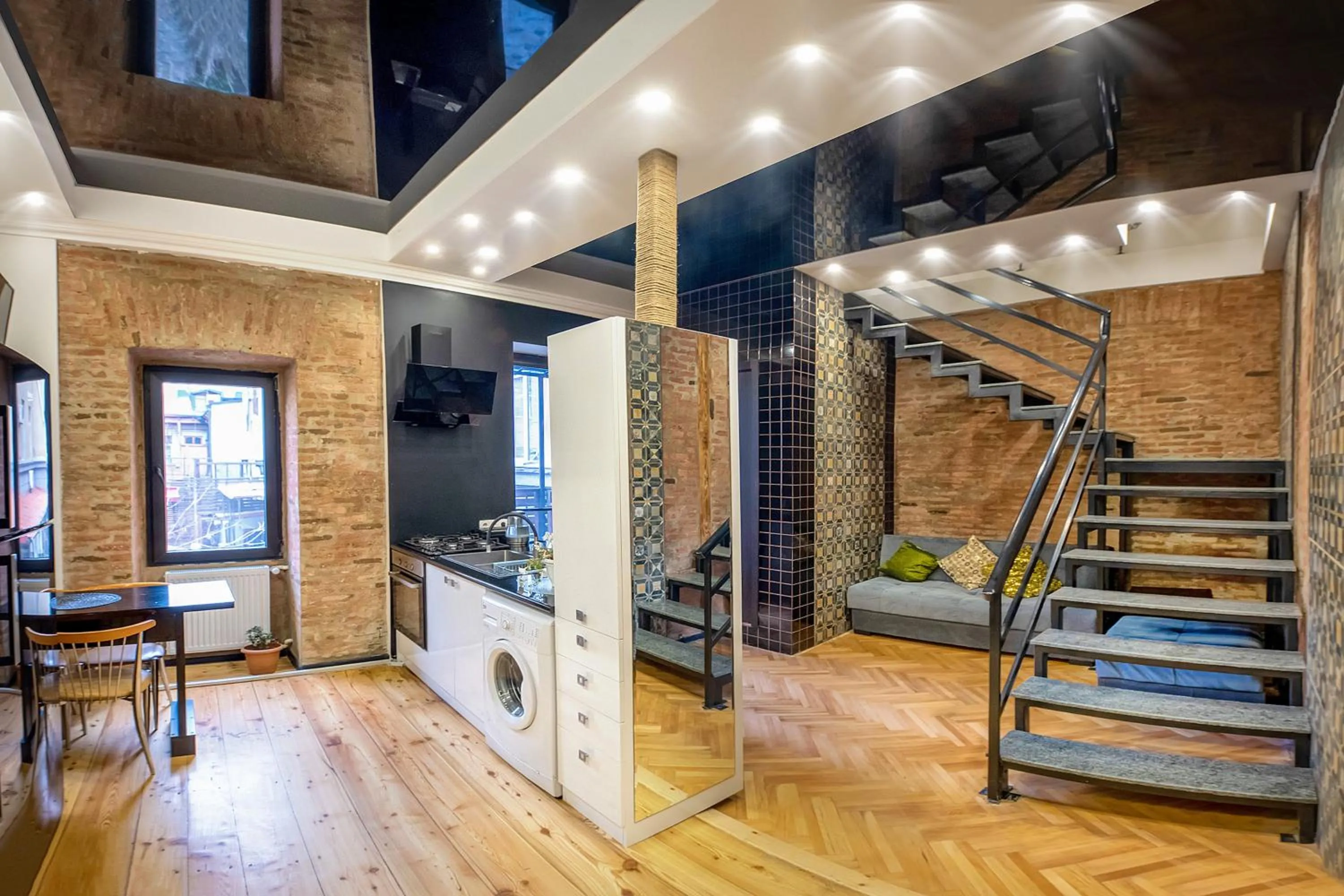 Kitchen or kitchenette in HB apartments Aghmashenebeli