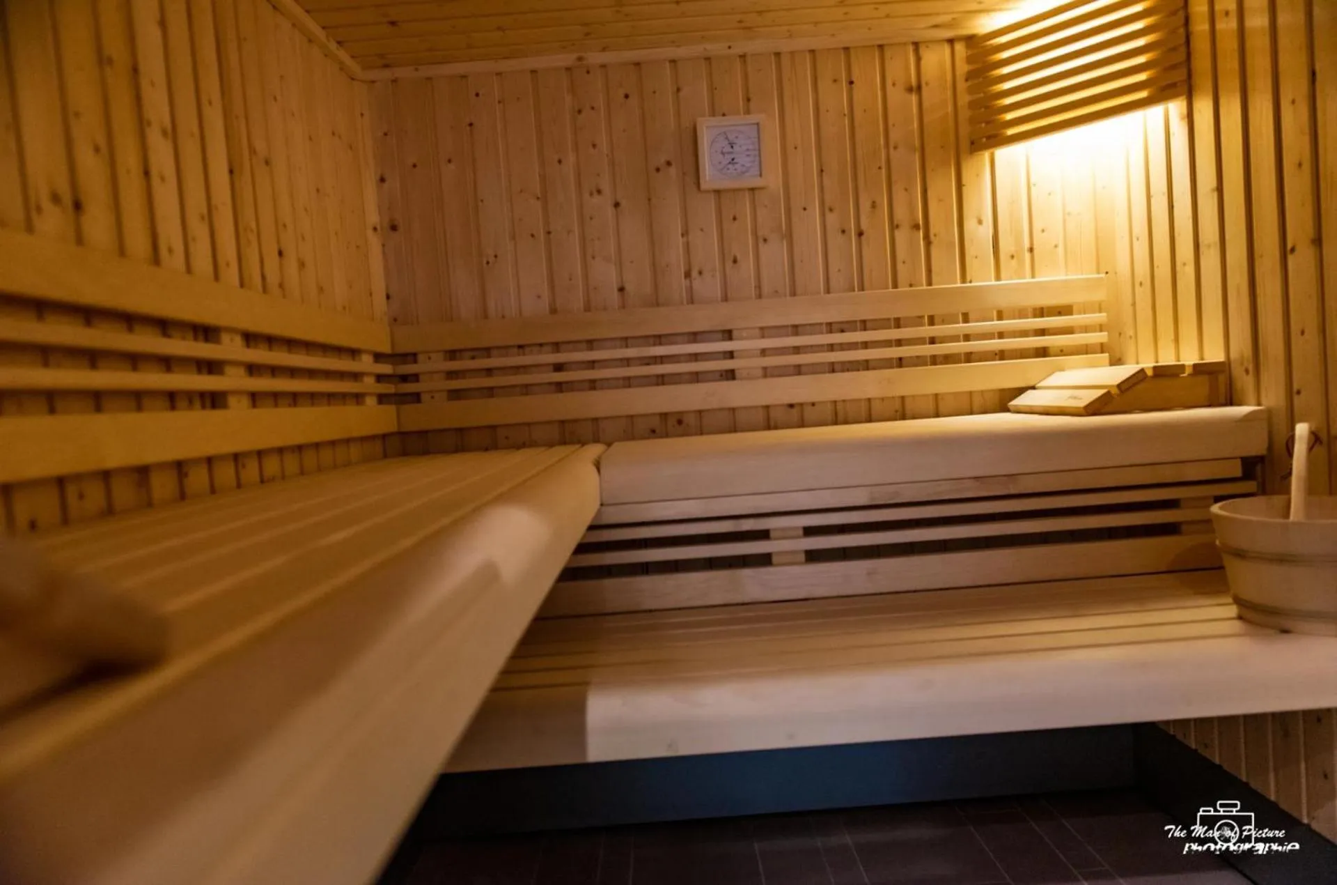 Sauna in Logis Hôtel Altitude et Spa Pierre-Percée