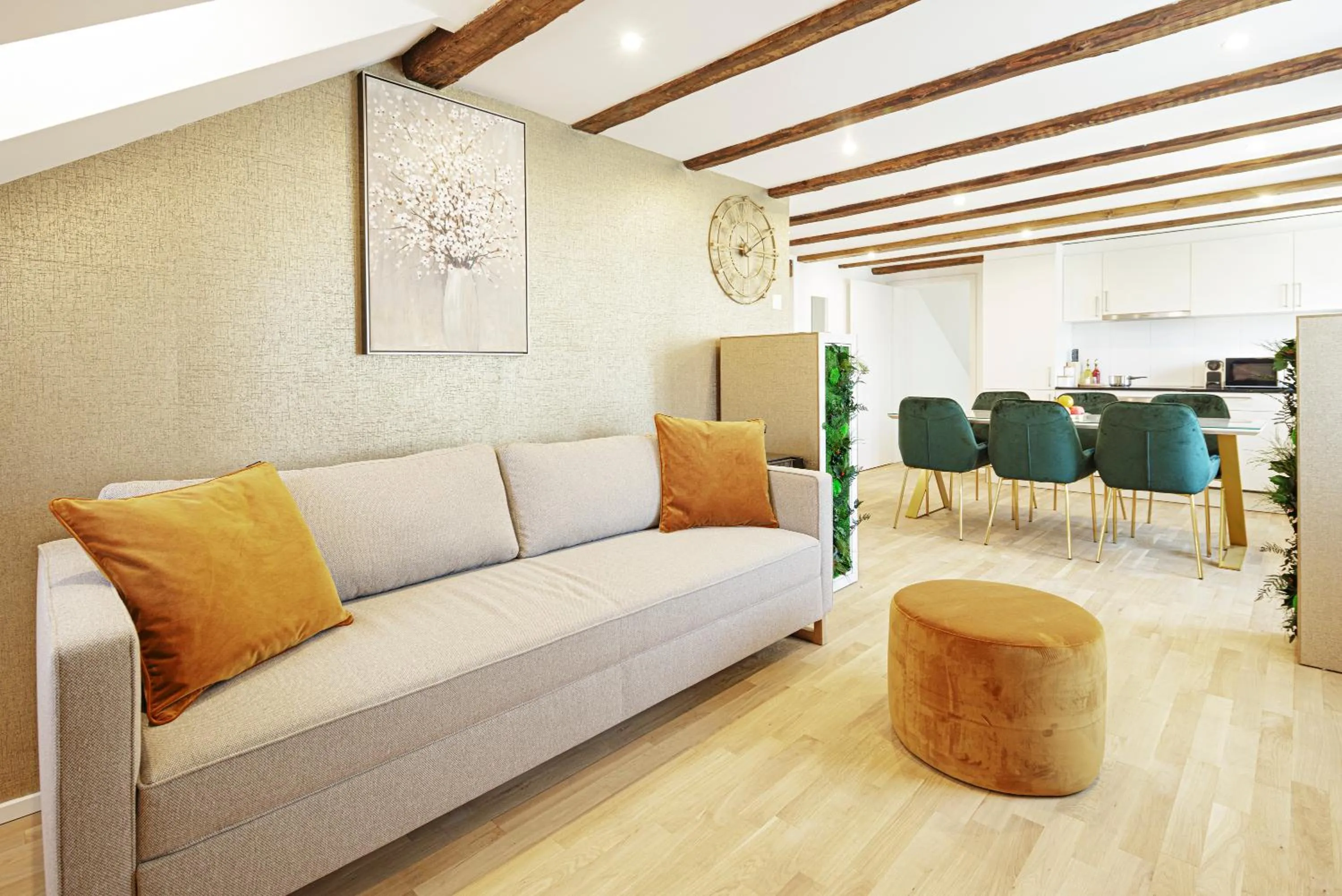 Living room in VISIMO Apartments Steigerstrasse St Gallen - Modern Living near OLMA & Hospital