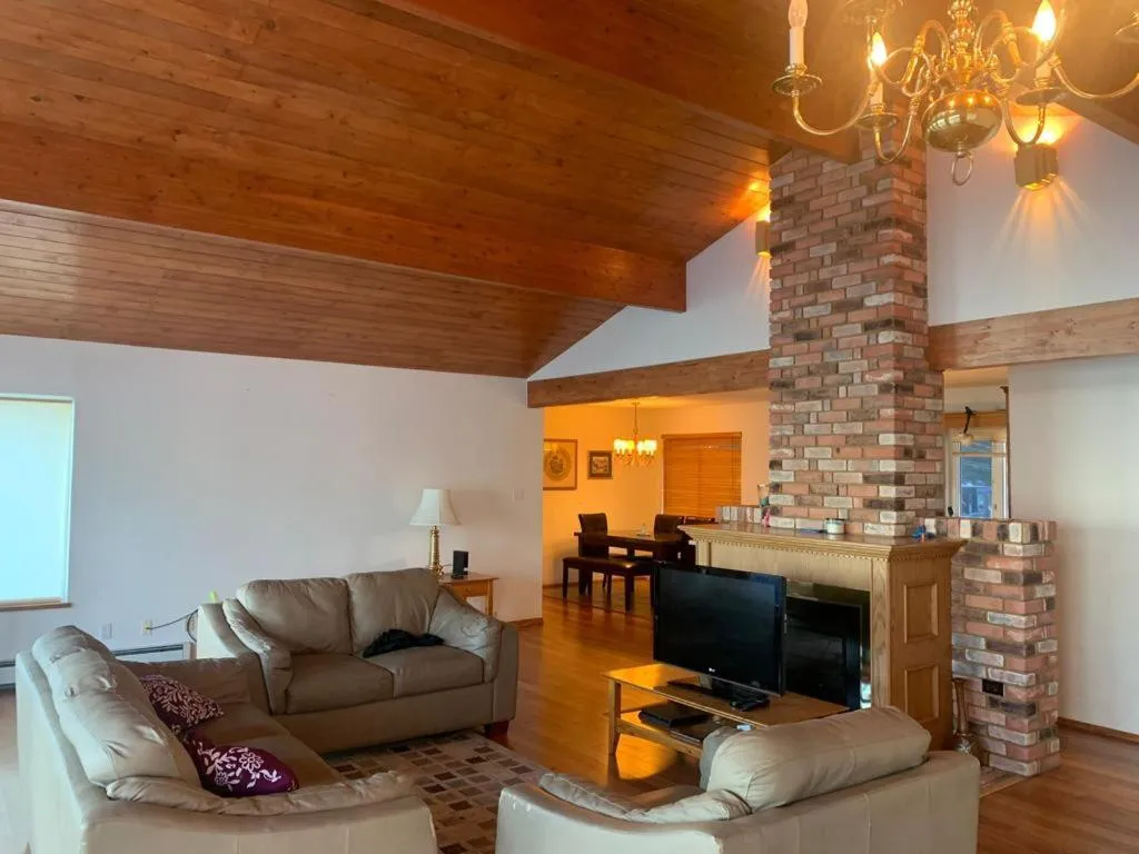 Living room in Metchosin Beach House