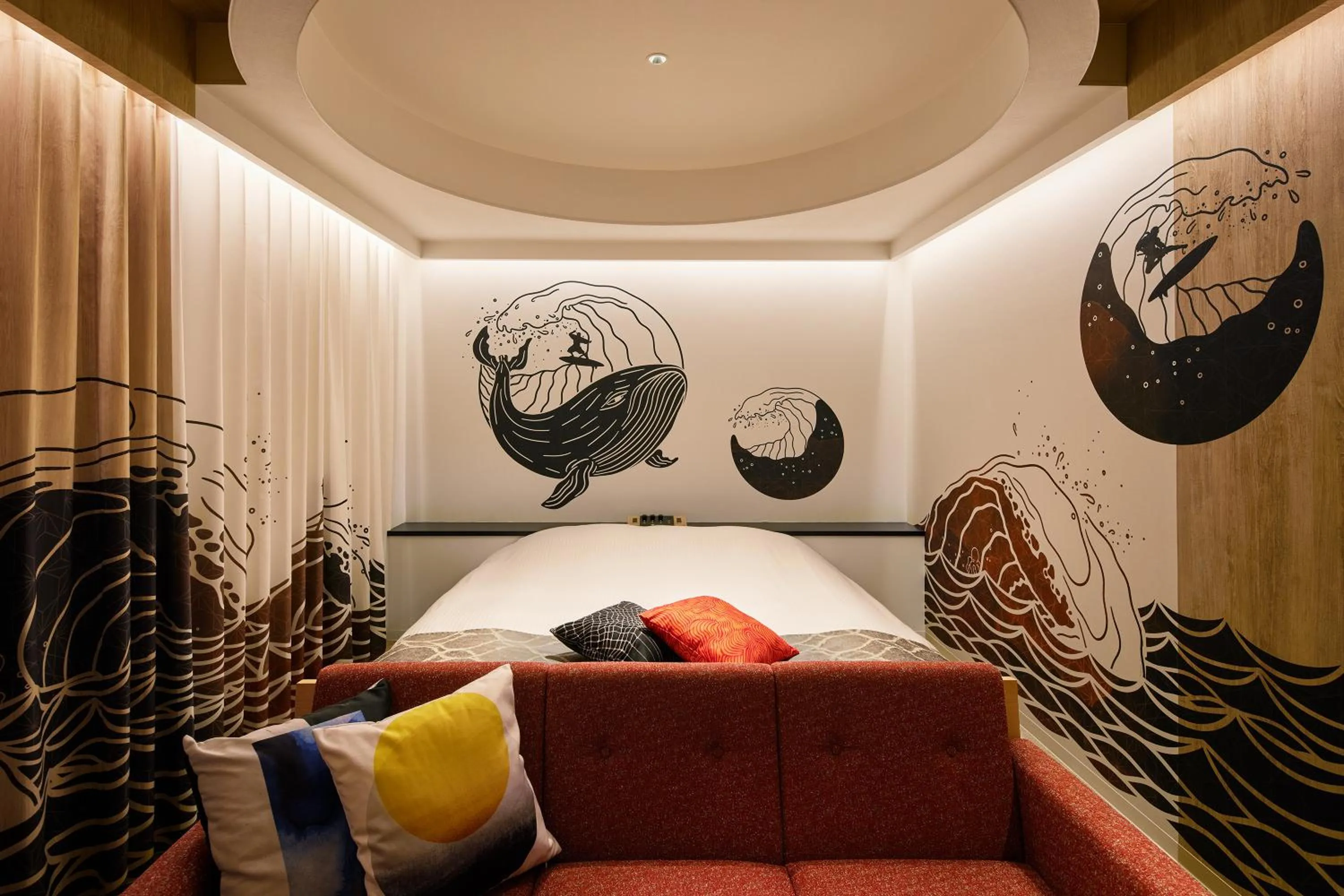 Bed in Yatomi Hotel Nuqu Natural Hot Spring