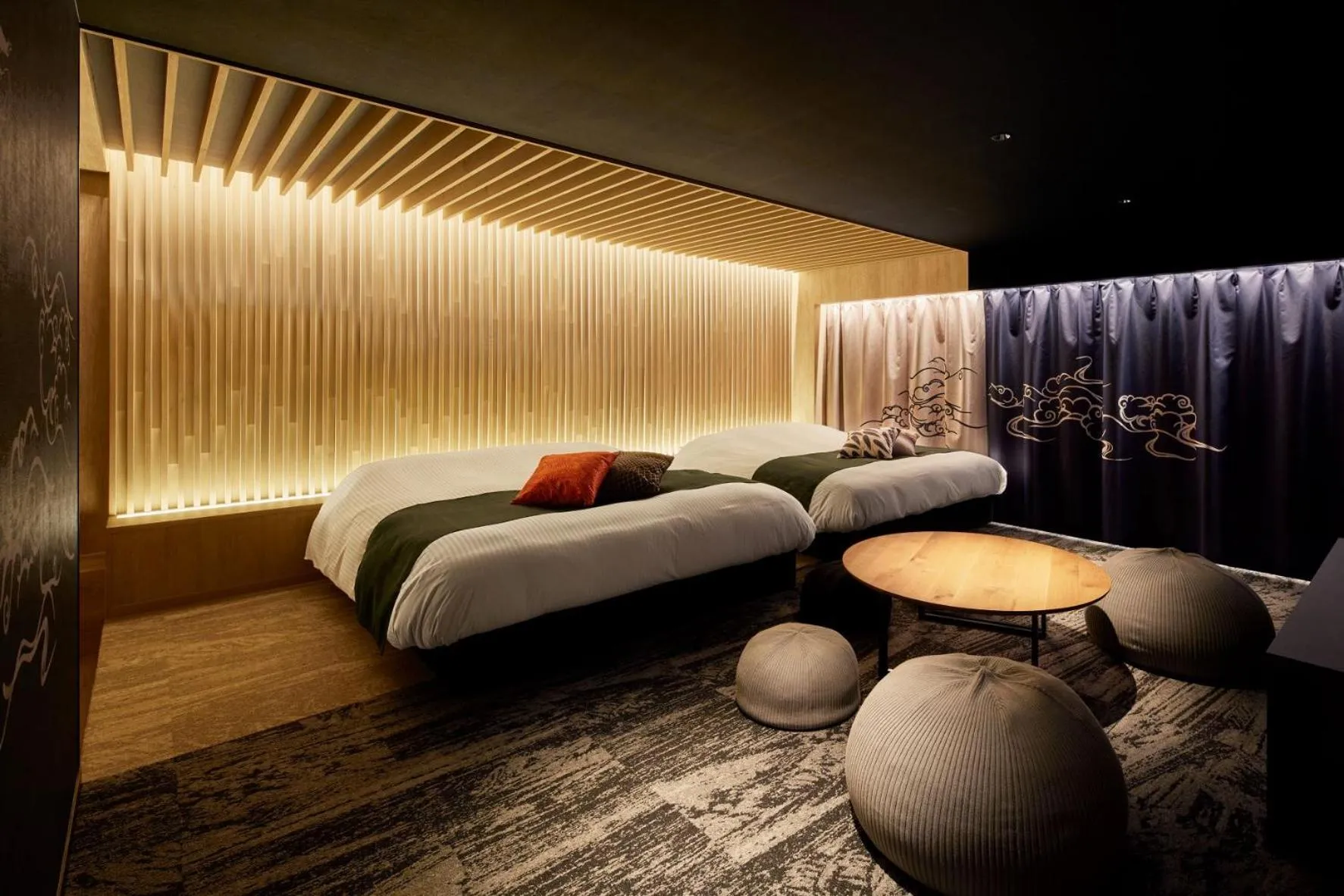 Bed in Yatomi Hotel Nuqu Natural Hot Spring