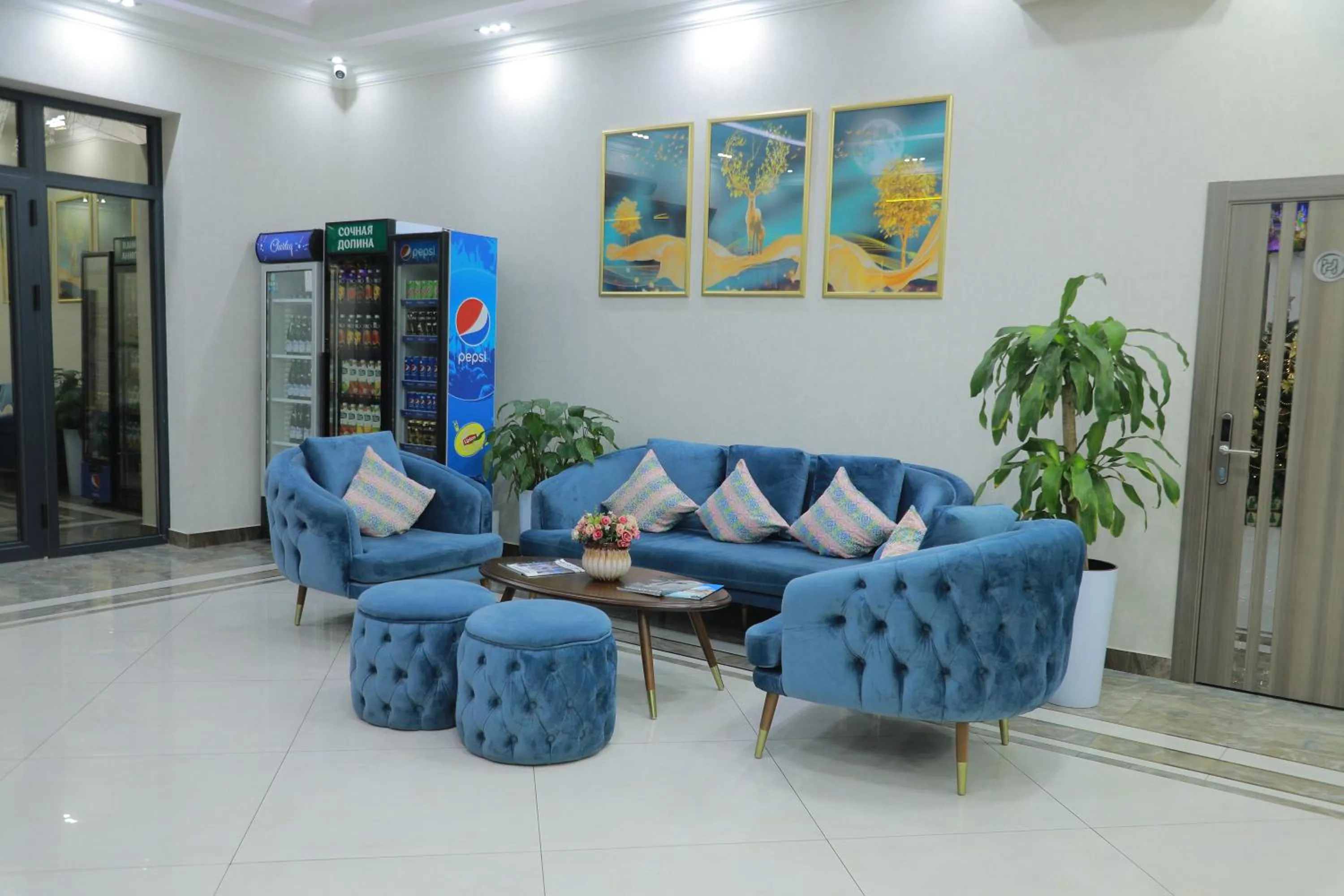 Seating area in Human Hotel