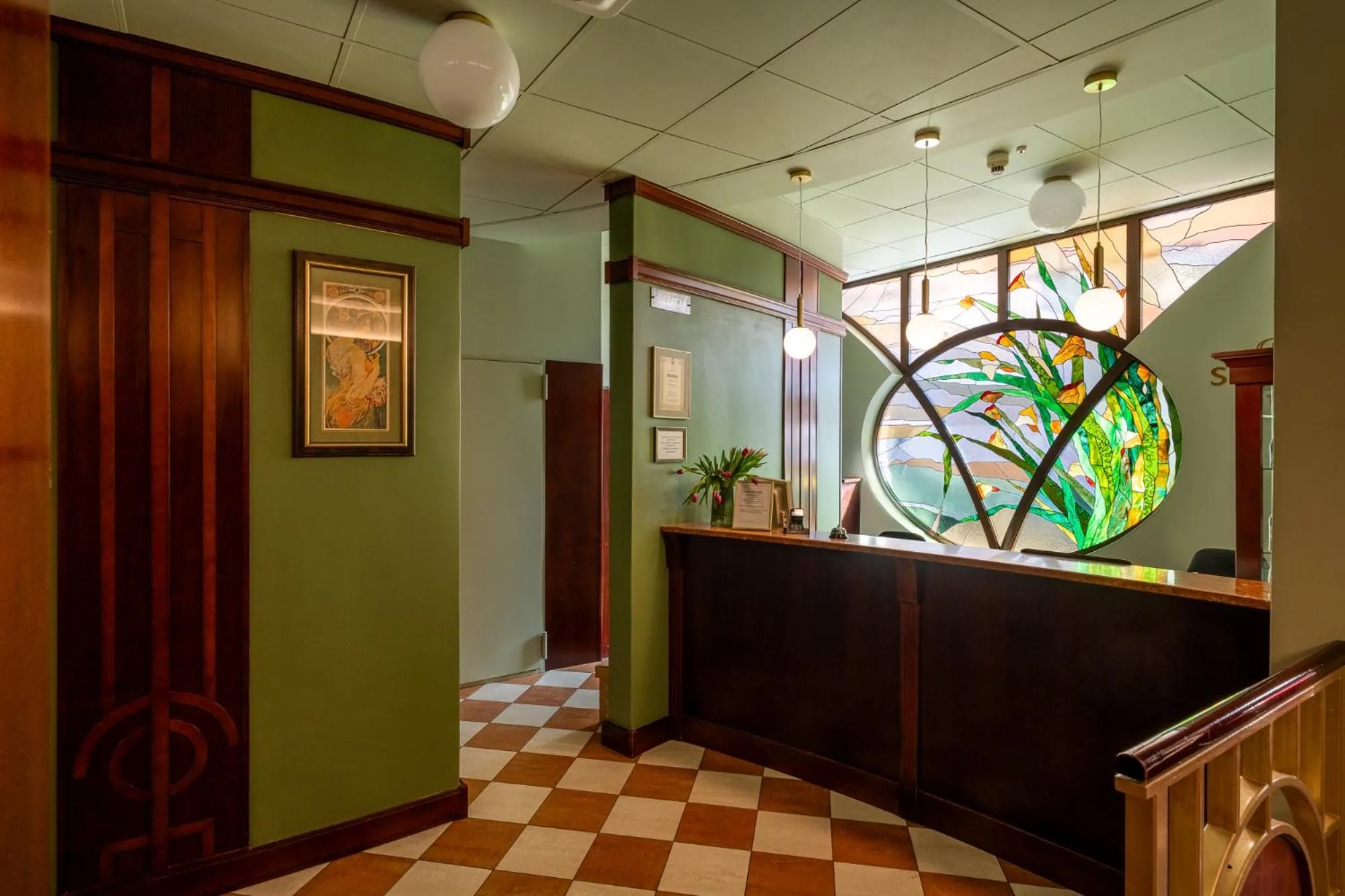Lobby or reception in Hotel Secesja