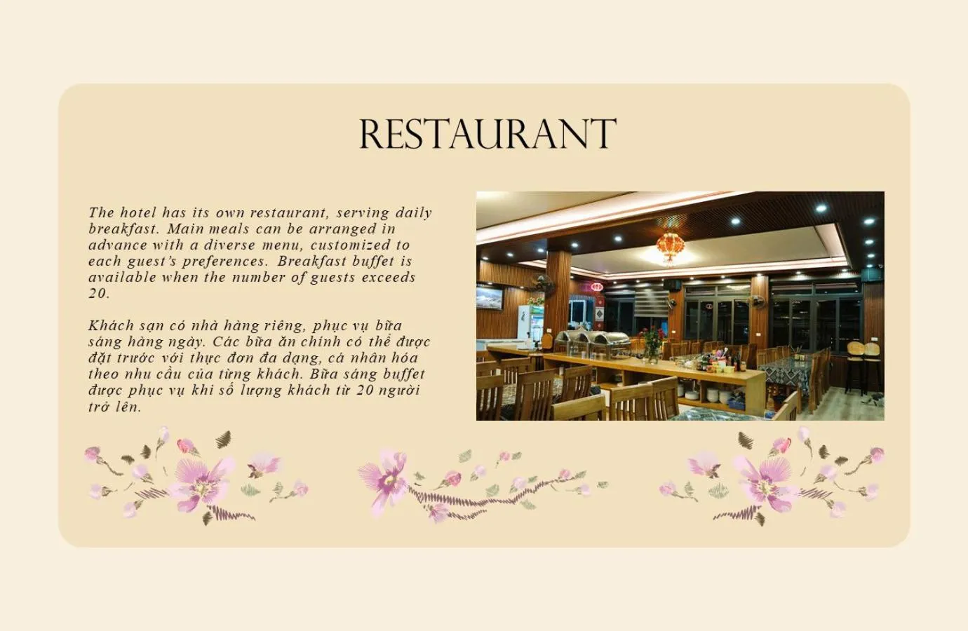 Restaurant/places to eat in London Sa Pa Hotel