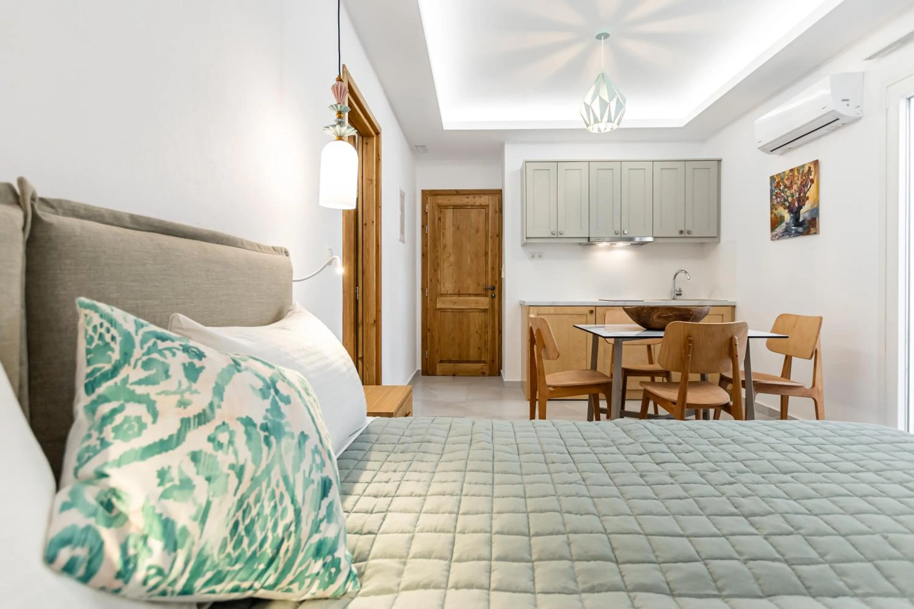 Bed in Galazia Boutique Apartments