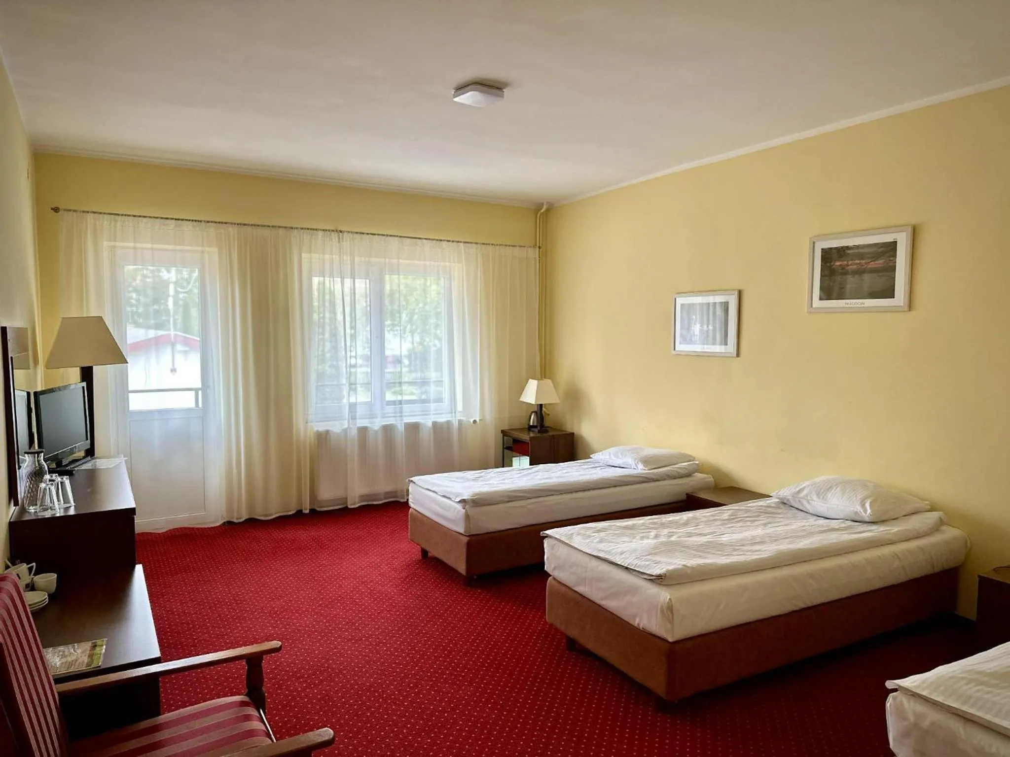 Bed in Hotel Mazury
