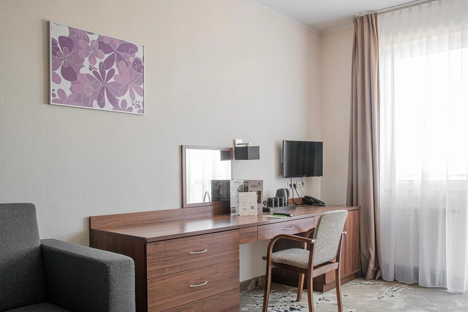 Seating area in Hotel Astor