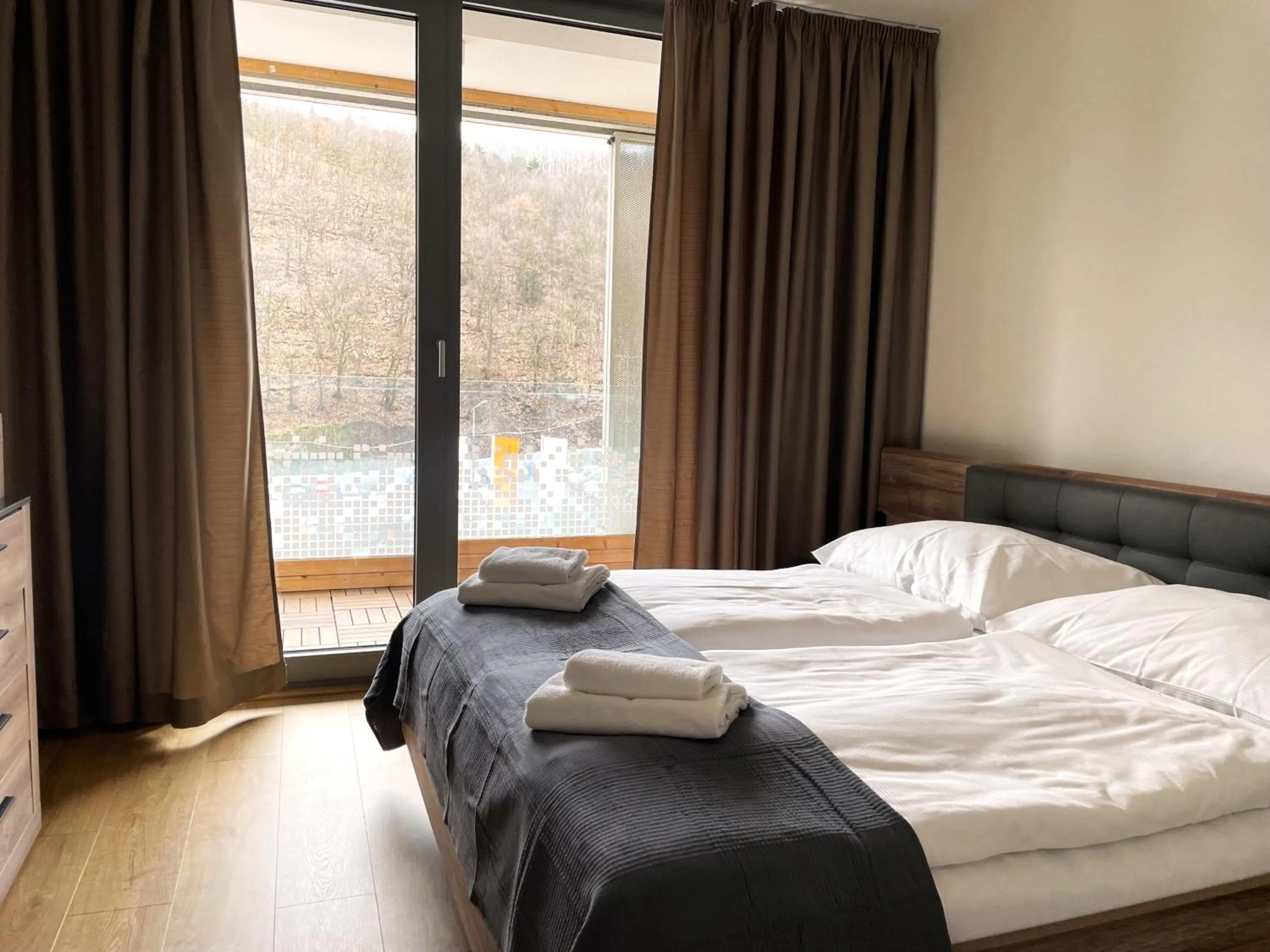 Bedroom, Bed in Kora Apartments