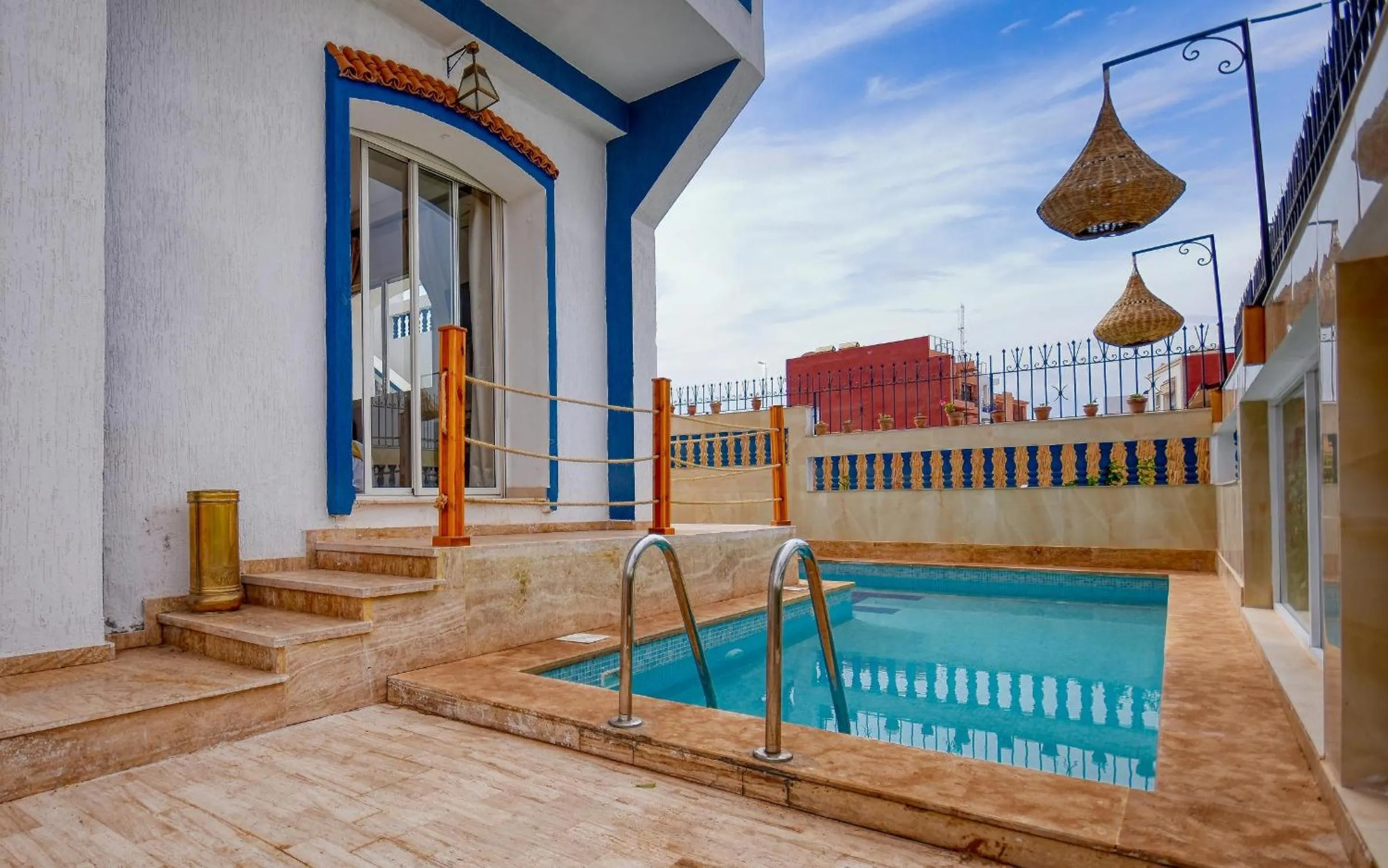 Pool view in BLUE WAVE LODGE