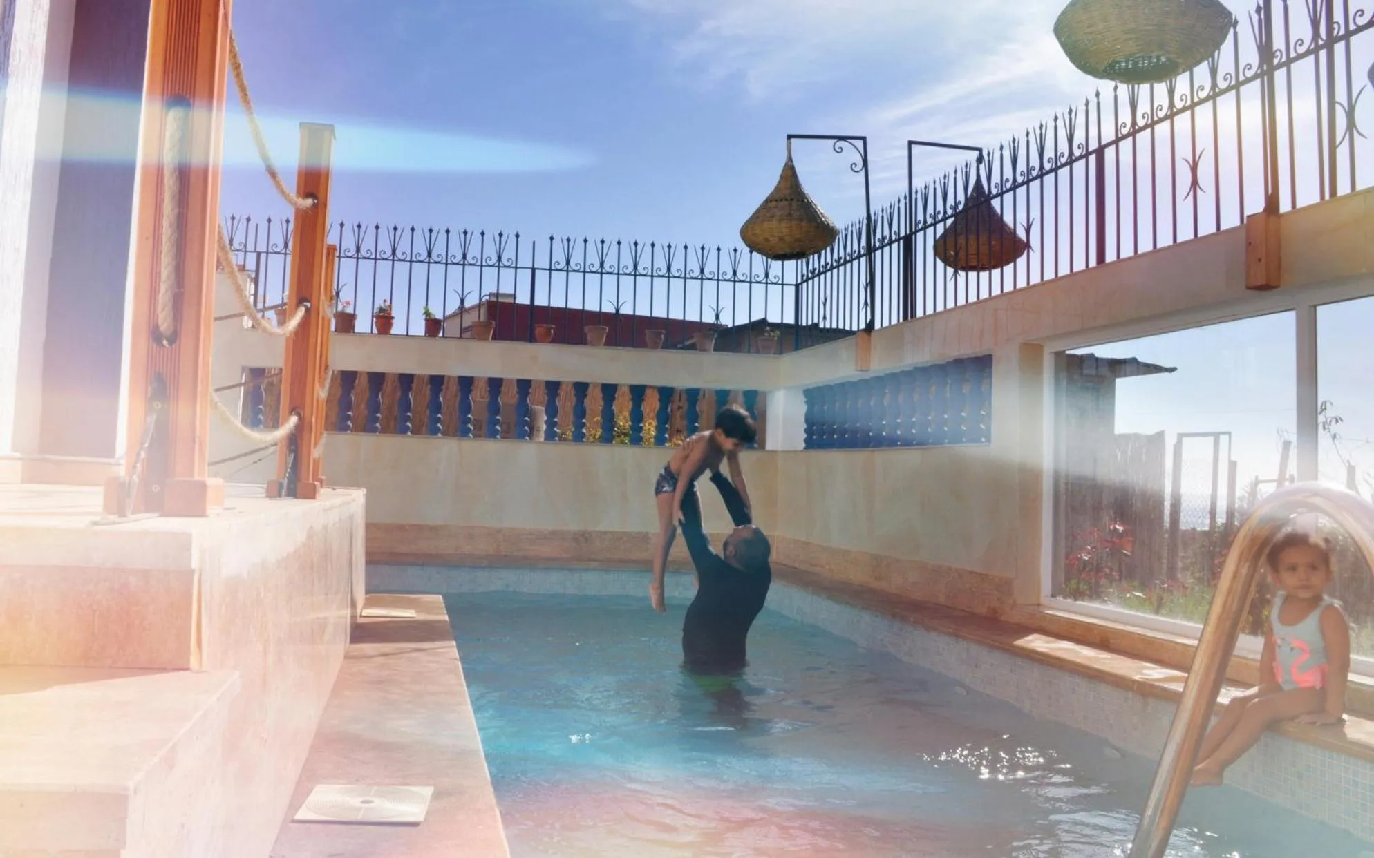 Pool view in BLUE WAVE LODGE