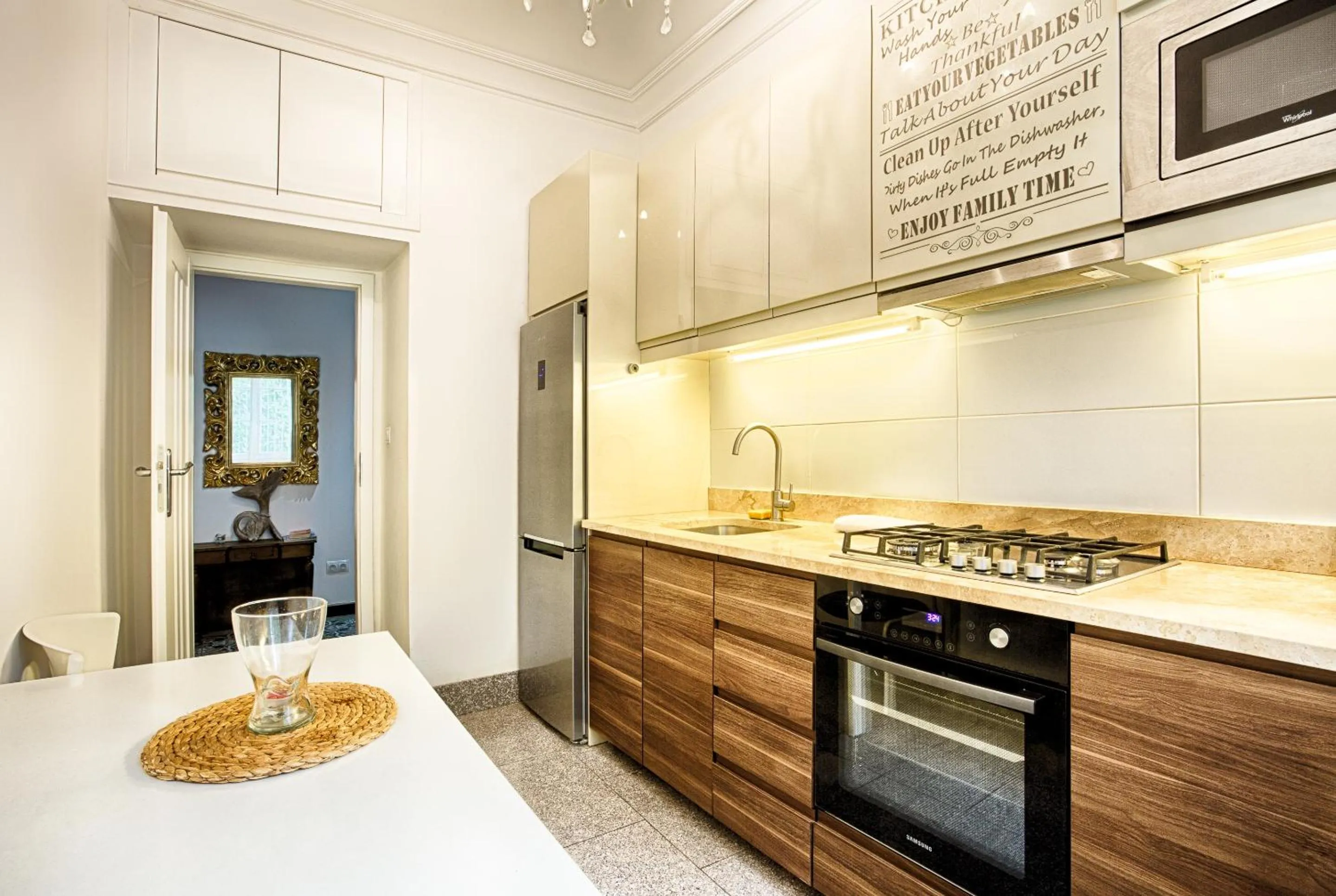 Kitchen or kitchenette in Old Town Kanonia Rooms & Apartments