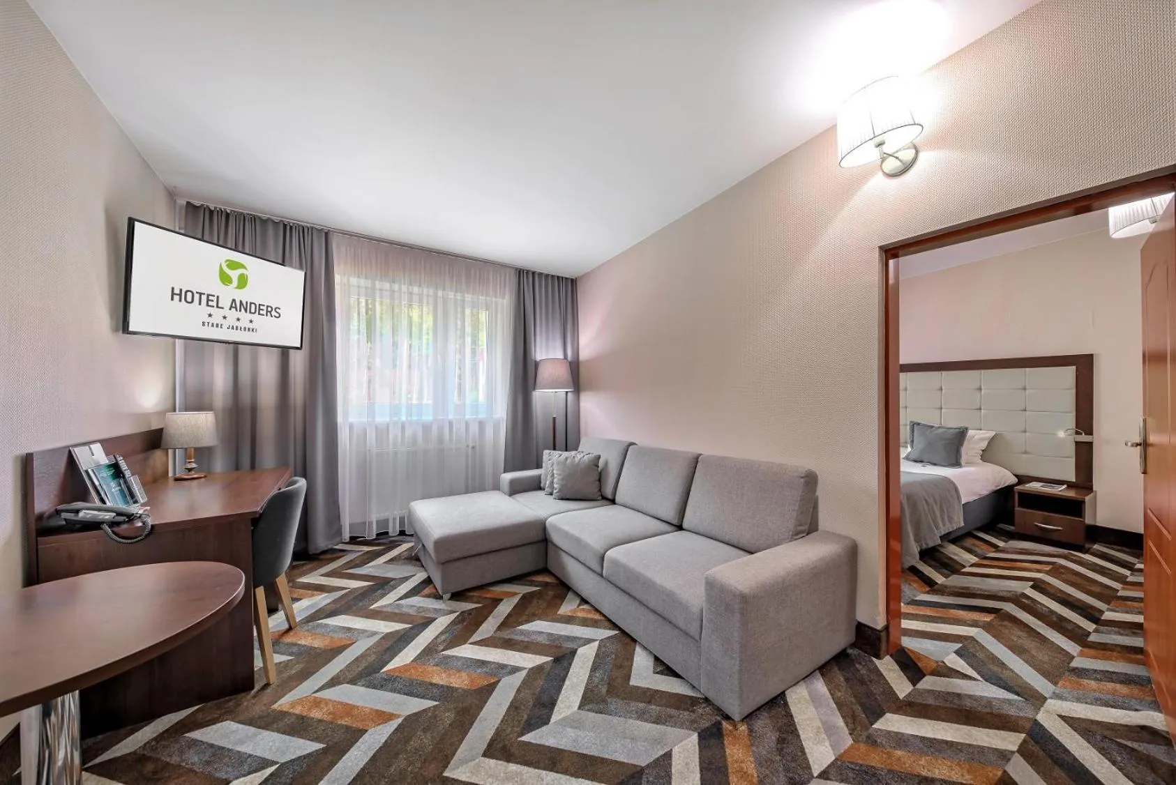 Living room, Bed in Hotel Anders