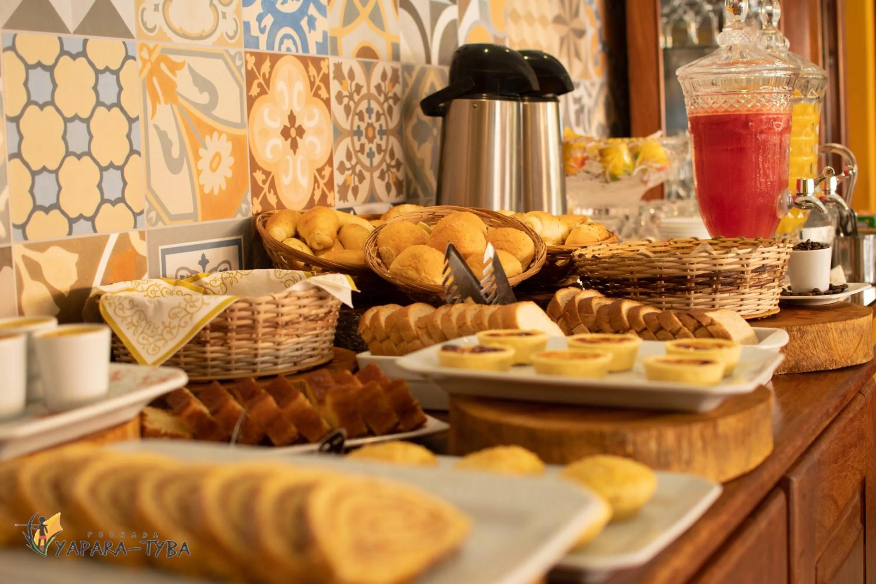 Continental breakfast in Pousada Yapara-Tyba