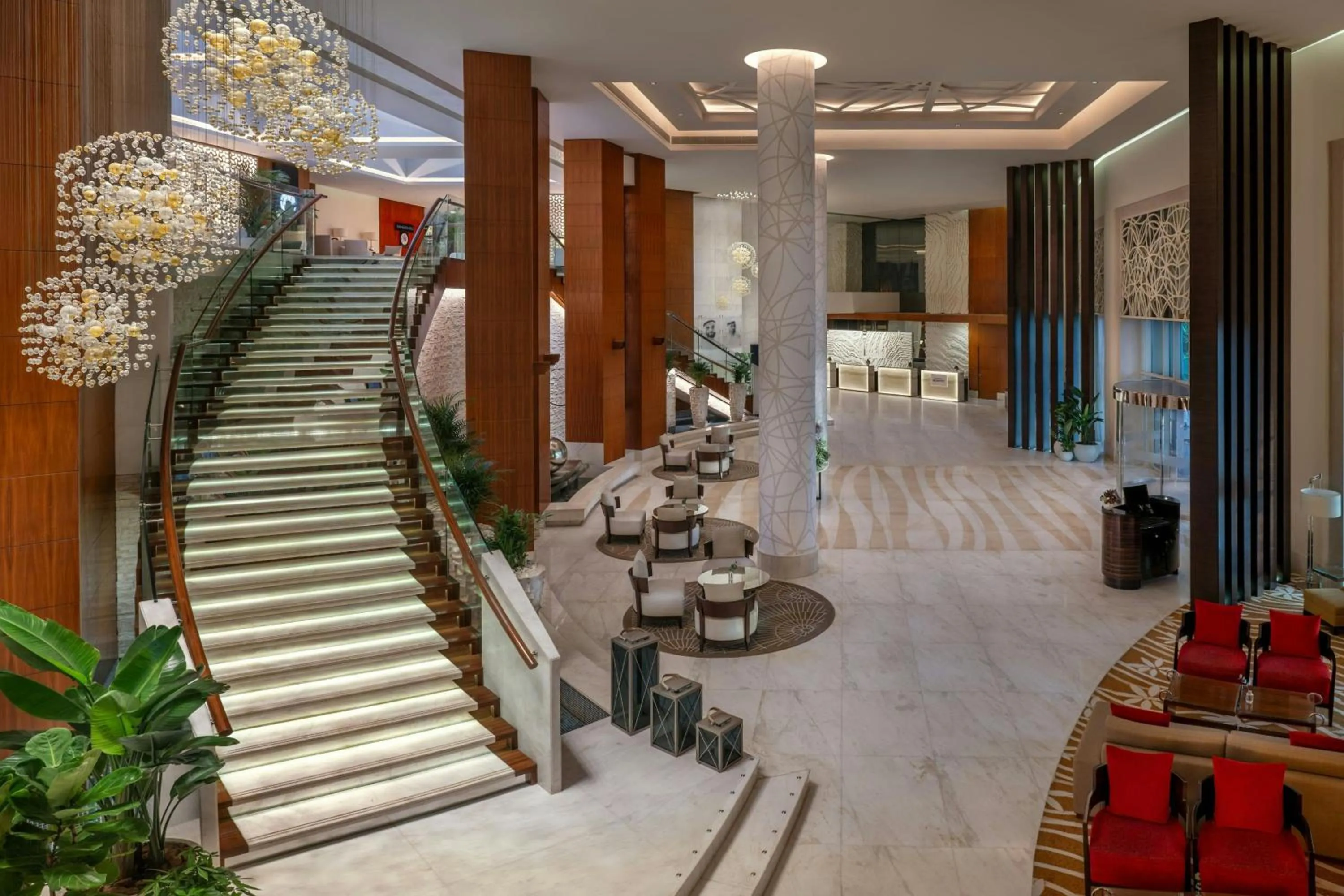 Lobby or reception in Marriott Hotel Al Jaddaf, Dubai