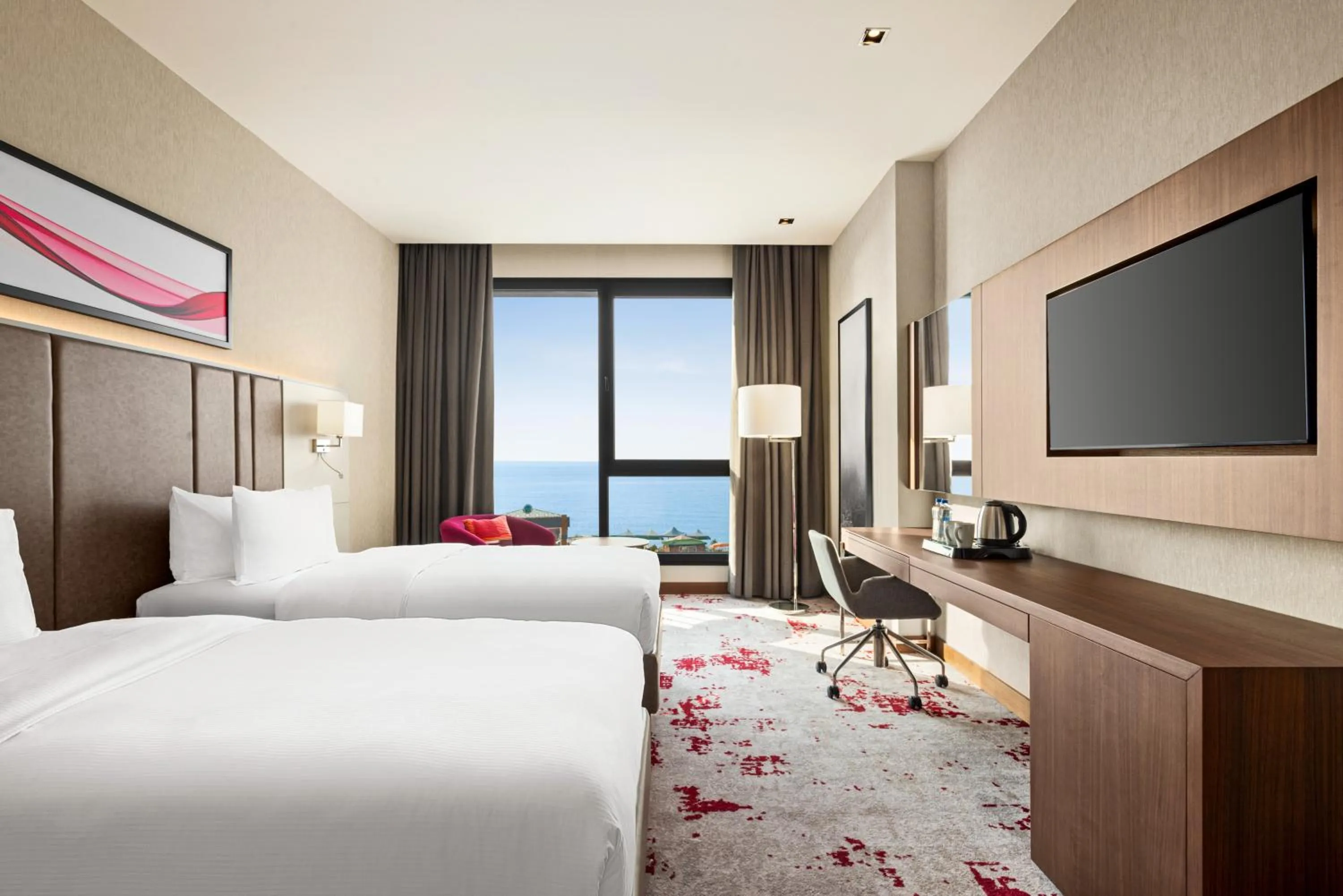 View (from property/room), Bed in Ramada by Wyndham Rize Findikli