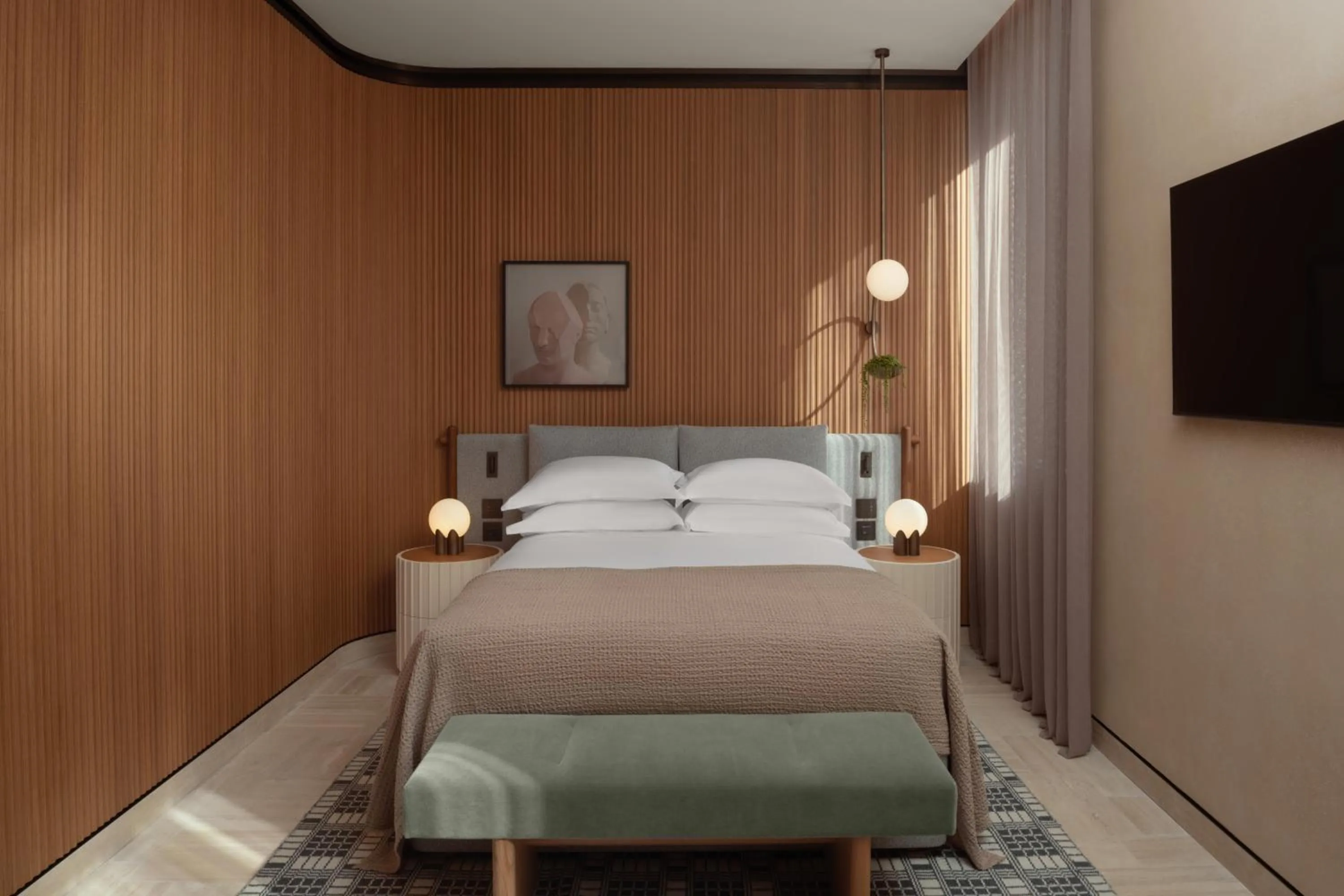 Bedroom, Bed in Six Senses Rome