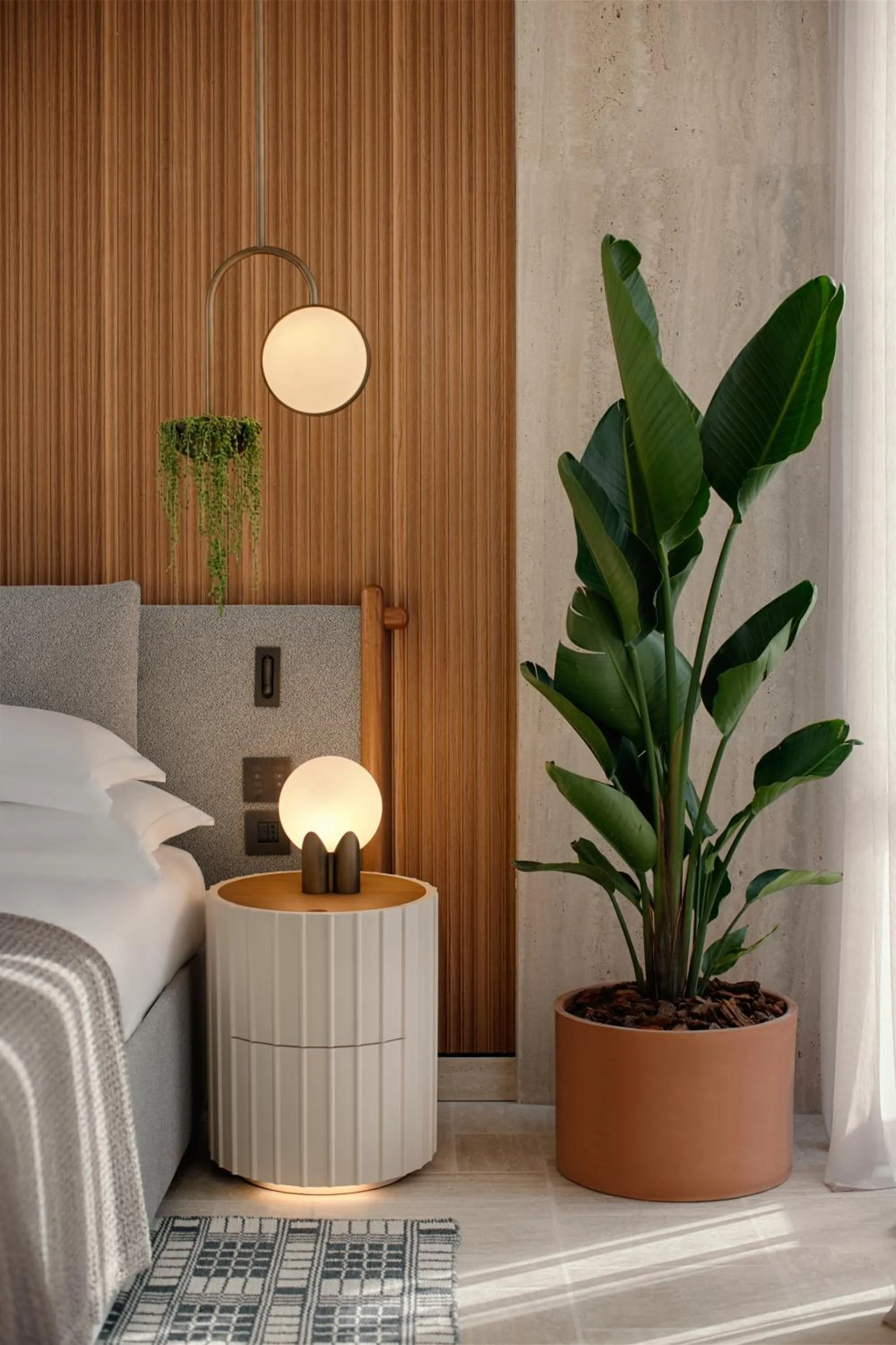 Decorative detail, Bed in Six Senses Rome