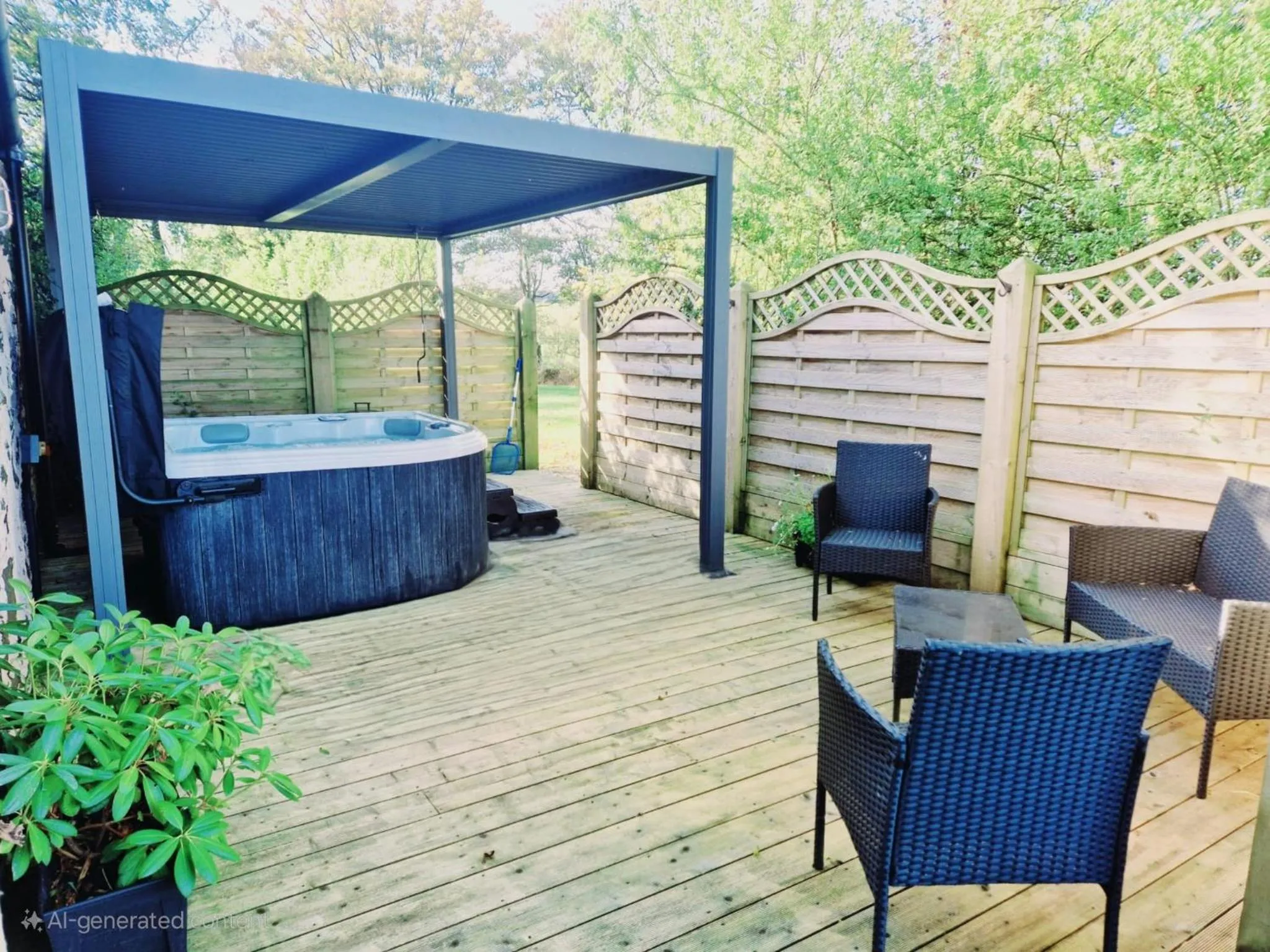 Hot Tub in Squirrel Cottage