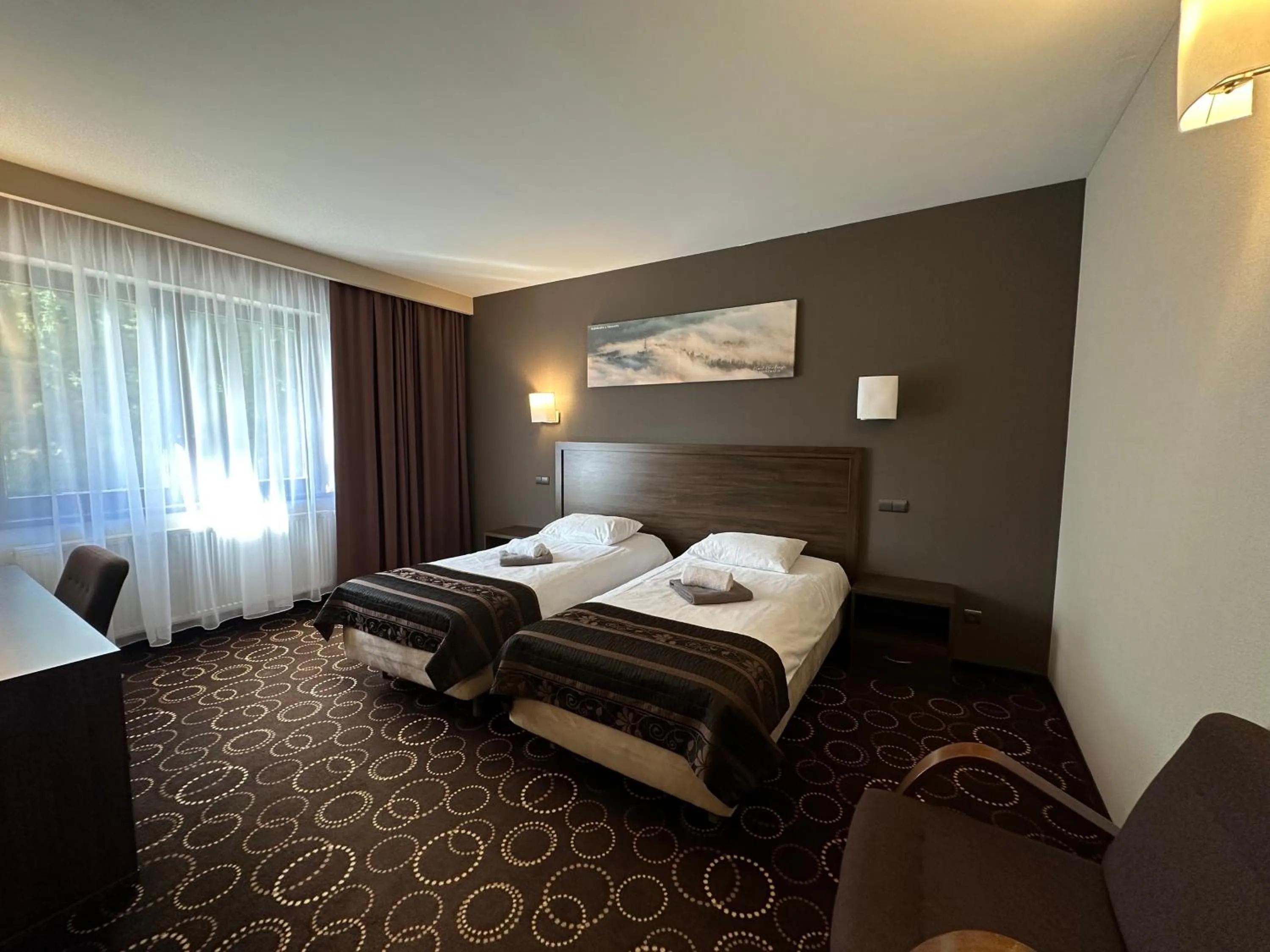 Bed in Hotel Zimnik Luksus Natury Spa & Wellness